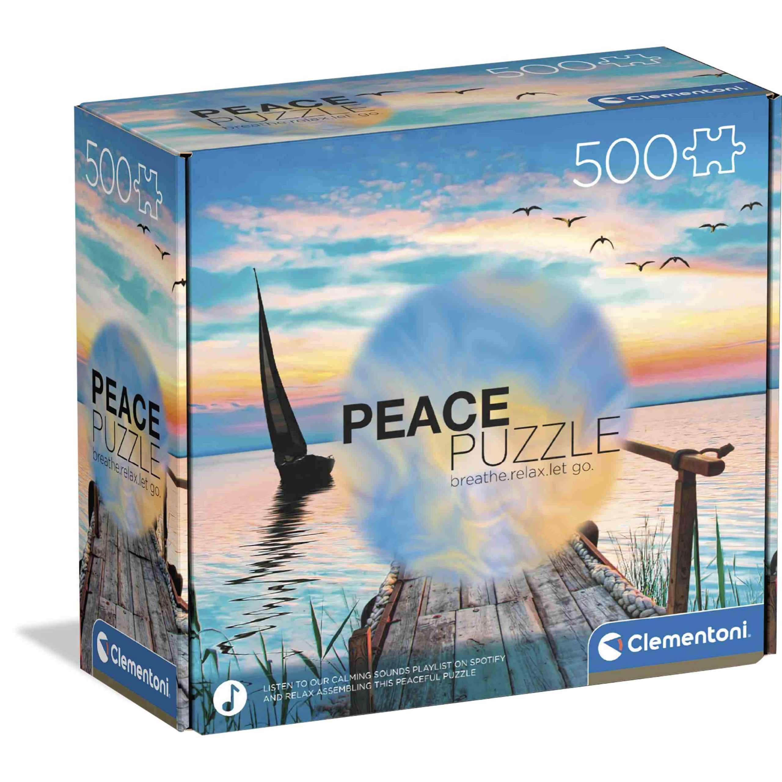 Clementoni peace puzzle the lake - 500 pezzi - CLEMENTONI