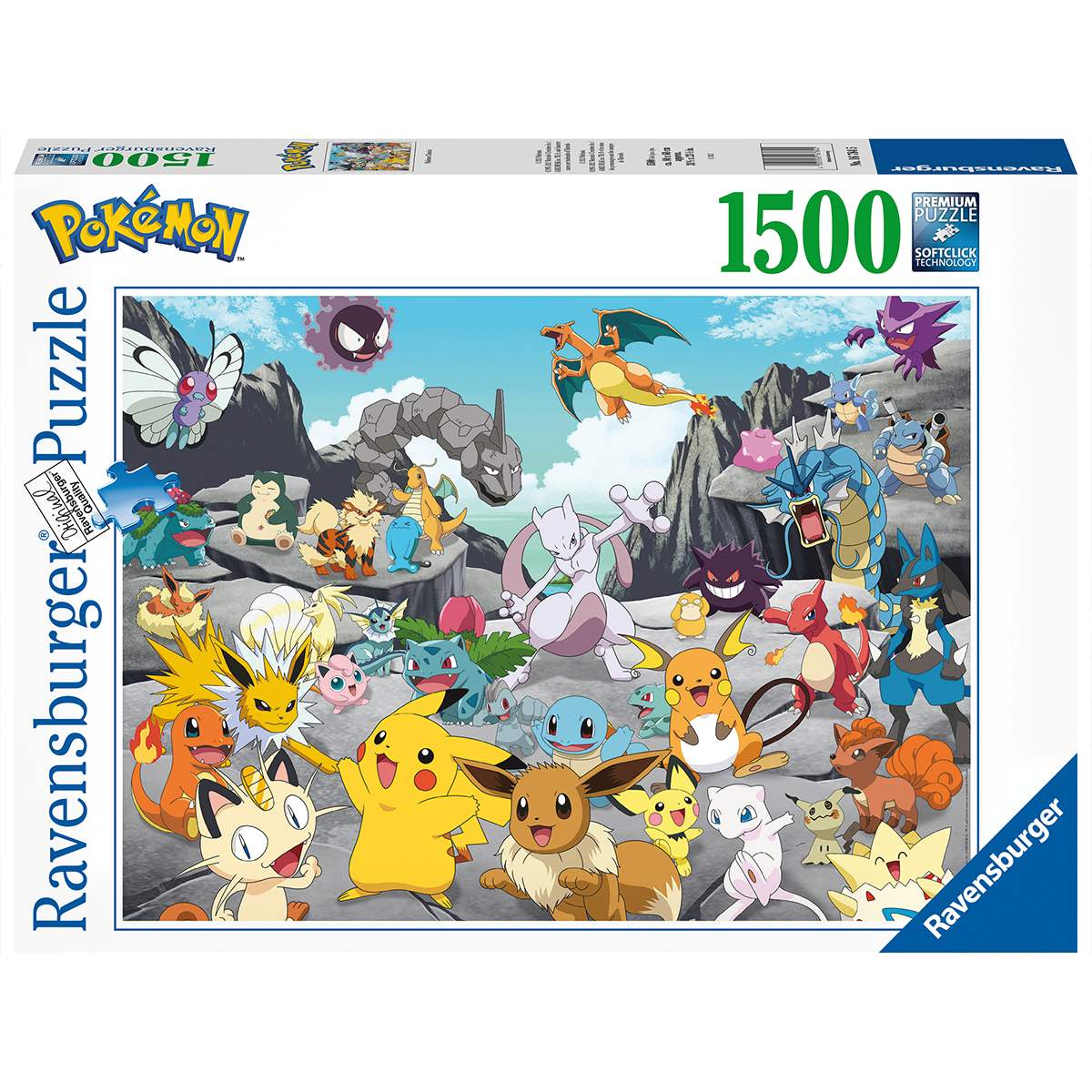 Ravensburger puzzle per adulti - 1500 pezzi - pokemon - dimensione puzzle:  80x60 cm. - Toys Center