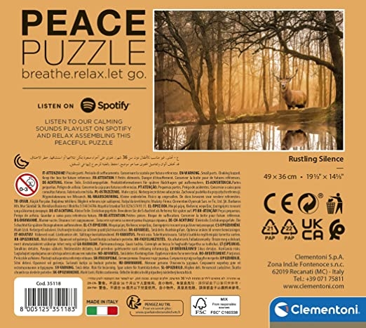 Clementoni peace puzzle the forest - 500 pezzi - CLEMENTONI