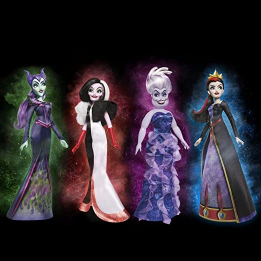 Hasbro disney villains - crudelia de mon, fashion doll con accessori e vestiti rimovibili - DISNEY PRINCESS