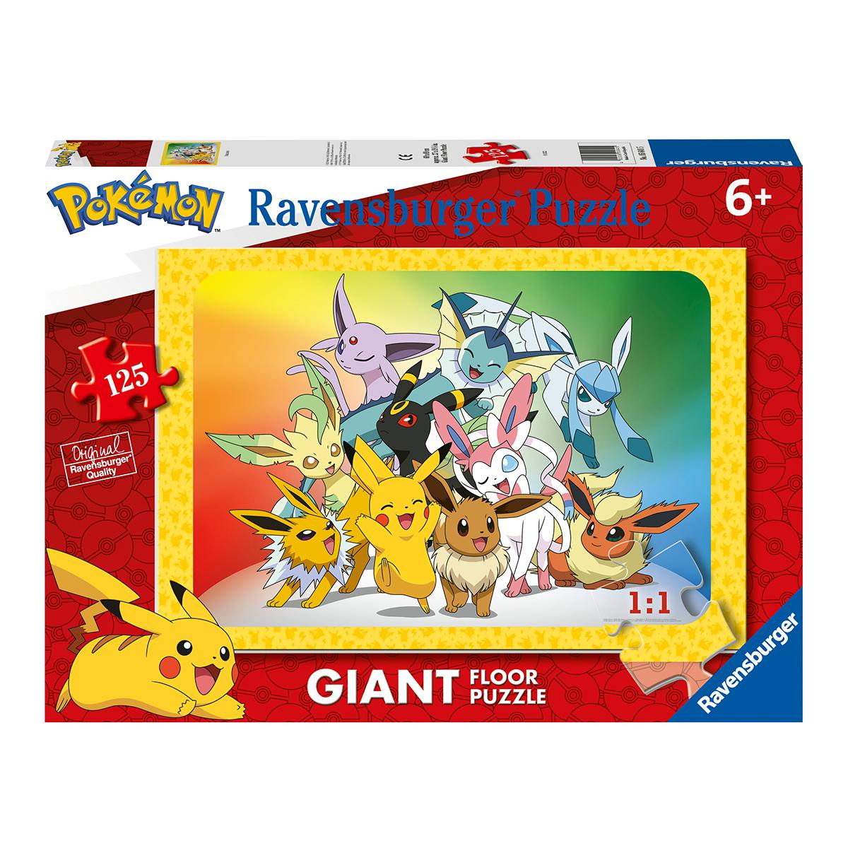 Ravensburger - puzzle 125 pezzi - formato giant – per bambini a partire dai 6 anni - pokemon – 05641 - POKEMON, RAVENSBURGER