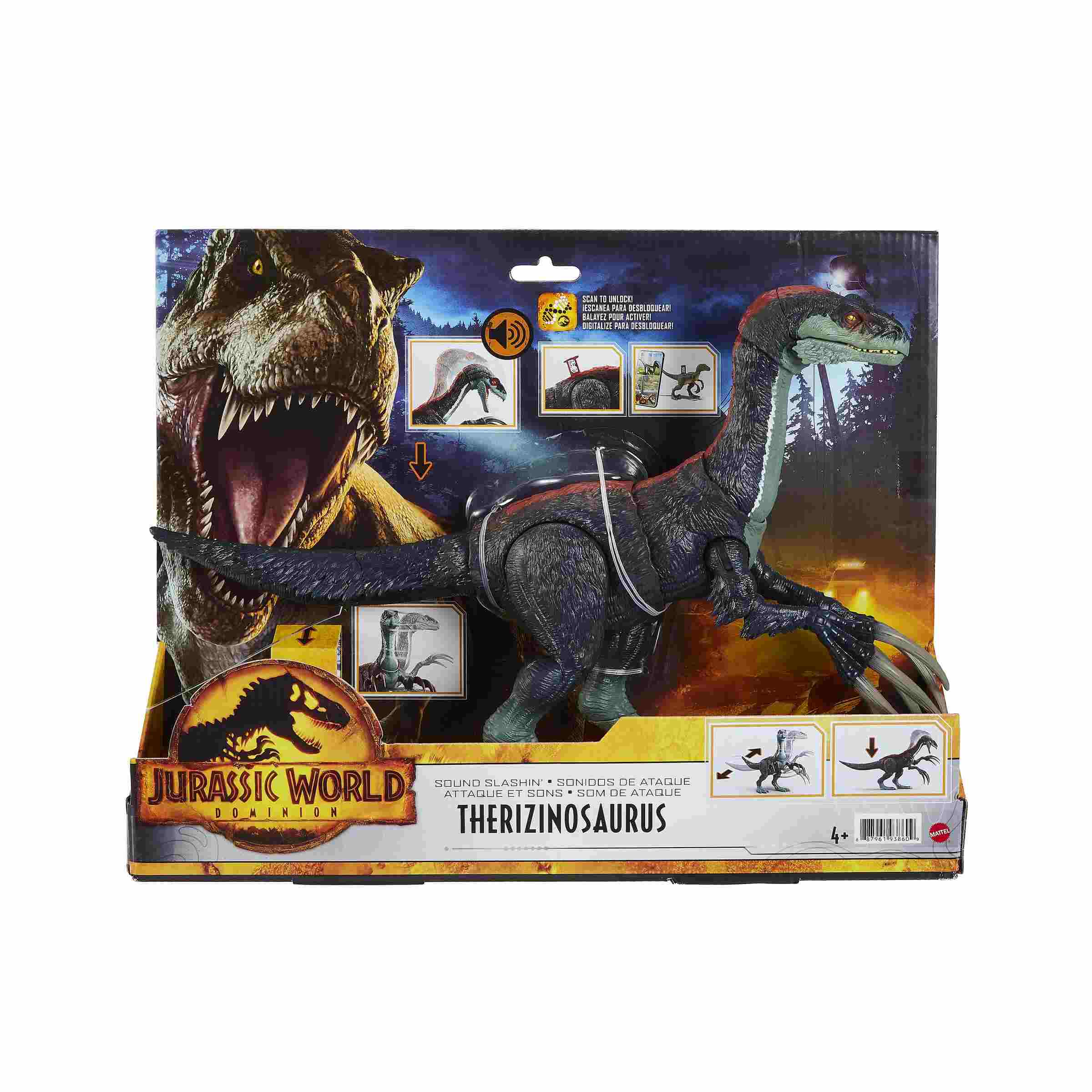 Jurassic world, dinosauro slasher con suoni snodato, giocattolo per bambini  4+ anni, gwd65 - Toys Center