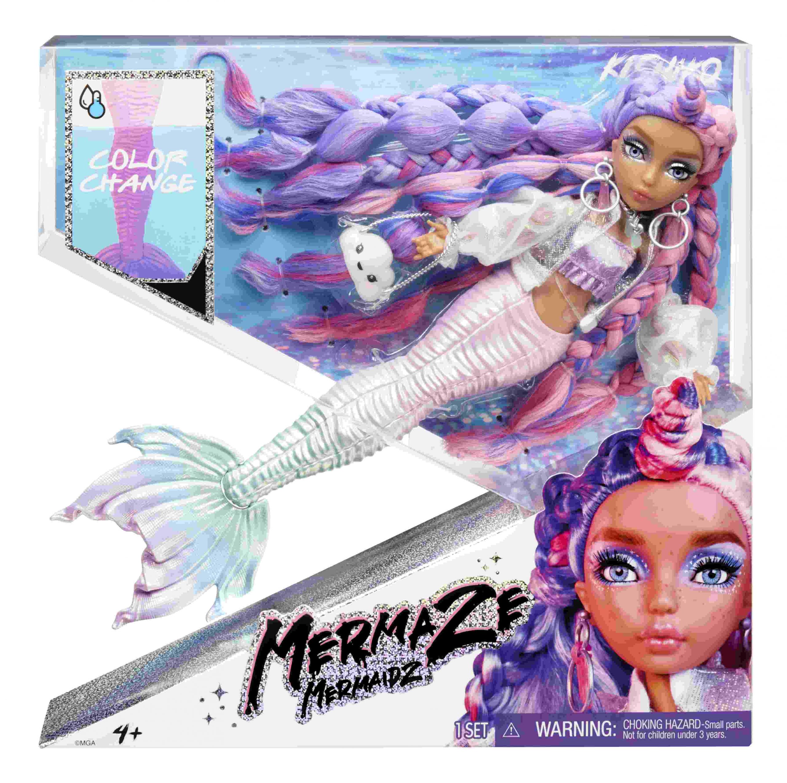 Mermaze mermaidz - kishiko - sirena con coda che cambia colore  include vestito e accessori - MERMEIDZ