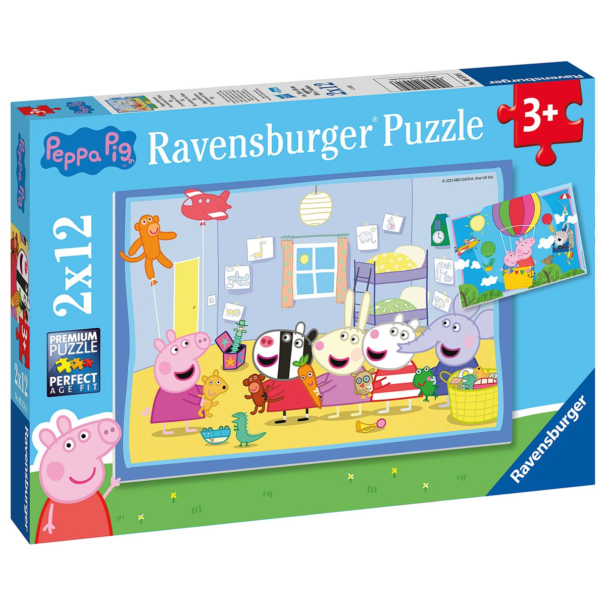 Ravensburger 2 puzzle 12 pezzi per bambini dai 3 anni - peppa pig - PEPPA PIG, RAVENSBURGER