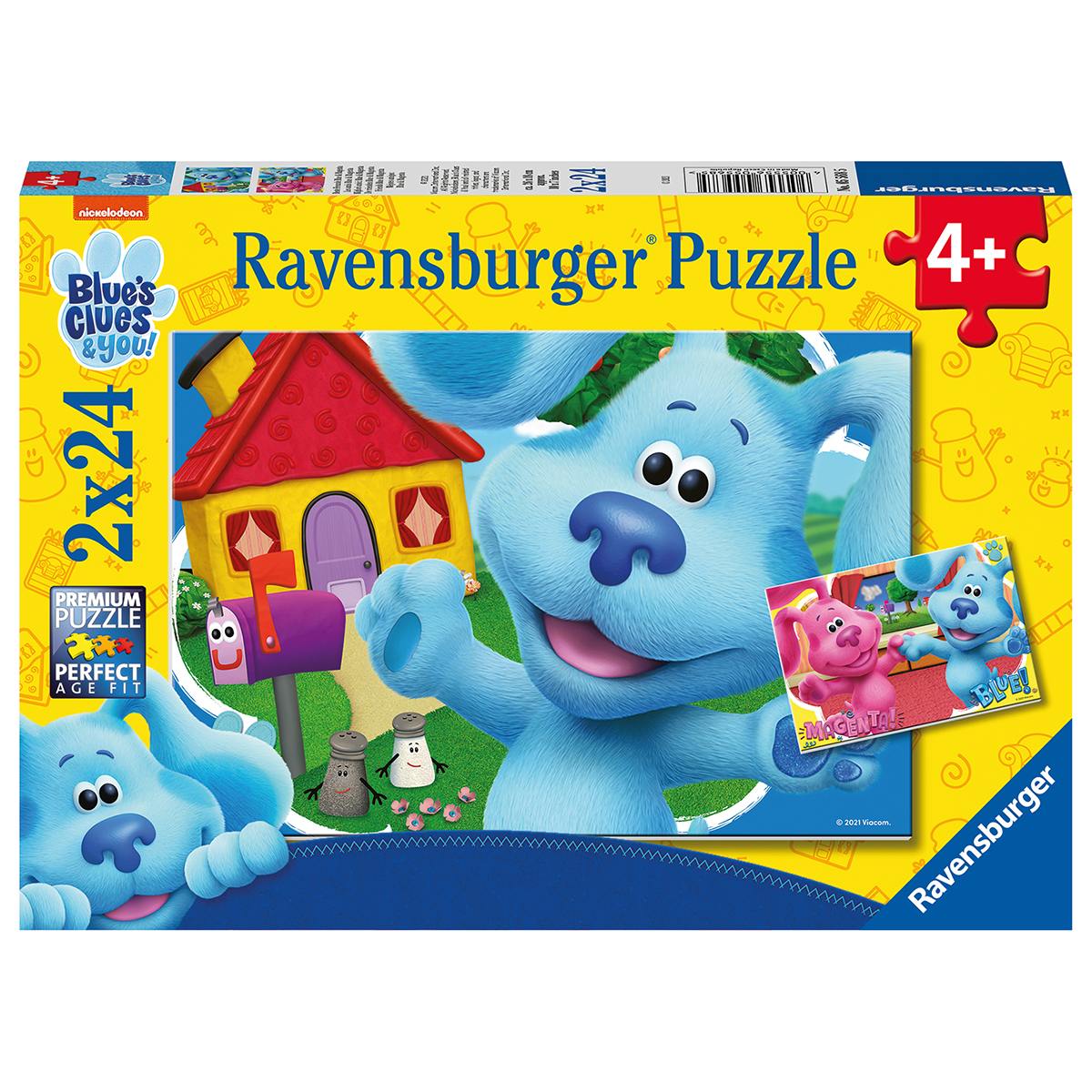 Ravensburger 2 puzzle 24 pezzi per bambini dai 4 anni - blue's clues - BLUES'S CLUES, RAVENSBURGER