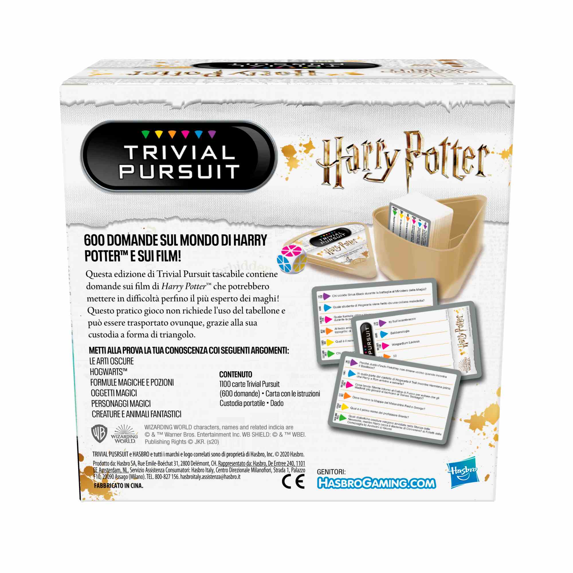 Trivial pursuit harry potter, sfida trivial in versione compatta per 2 o più giocatori - HASBRO GAMING