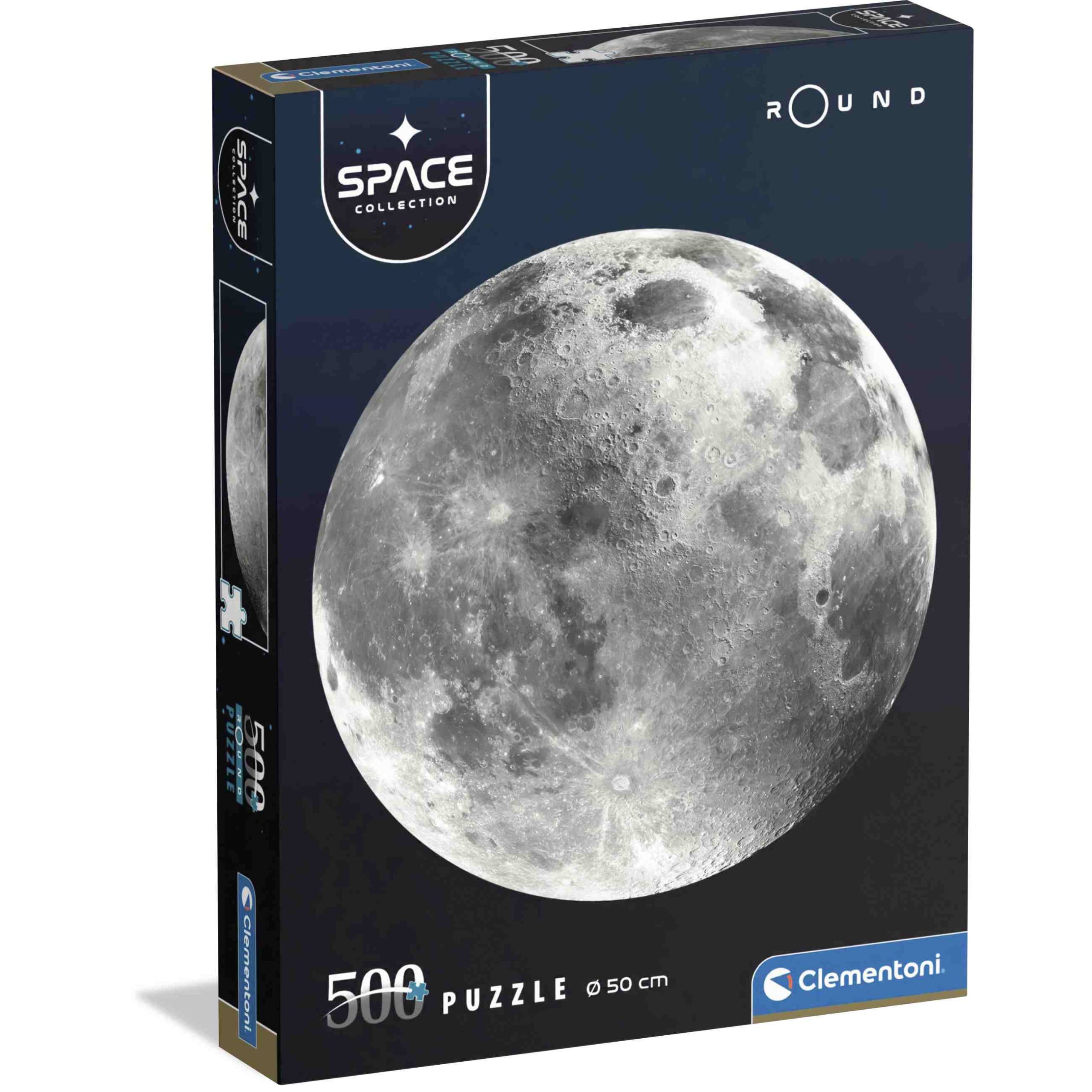 Clementoni space collection round moon - 500 pezzi - CLEMENTONI