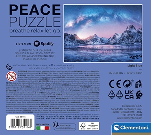 Clementoni peace puzzle the mountain - 500 pezzi - CLEMENTONI