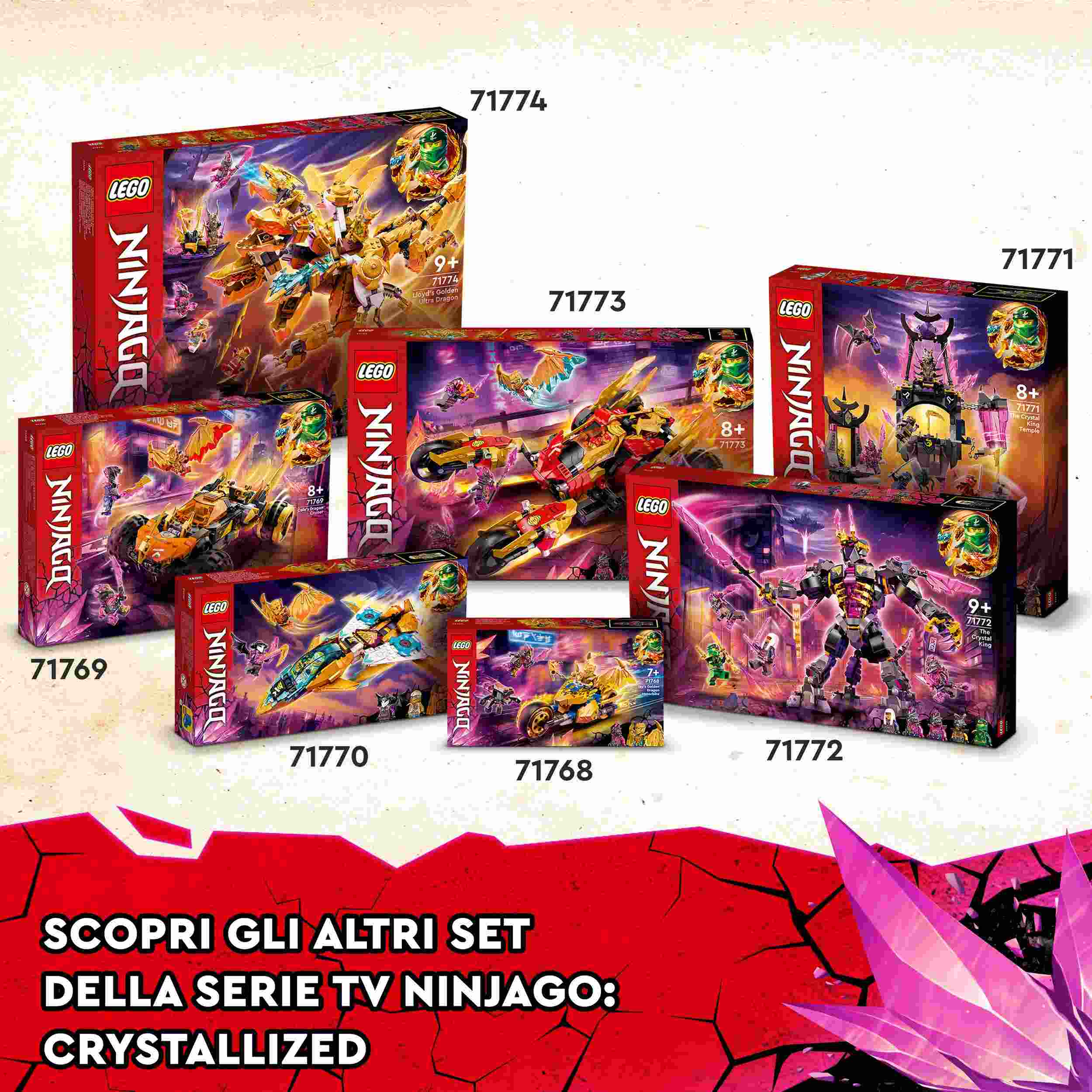 Lego ninjago 71771 il tempio del re dei cristalli, set serie tv  crystallized con minifigure, giochi per bambini da 8 anni - Toys Center