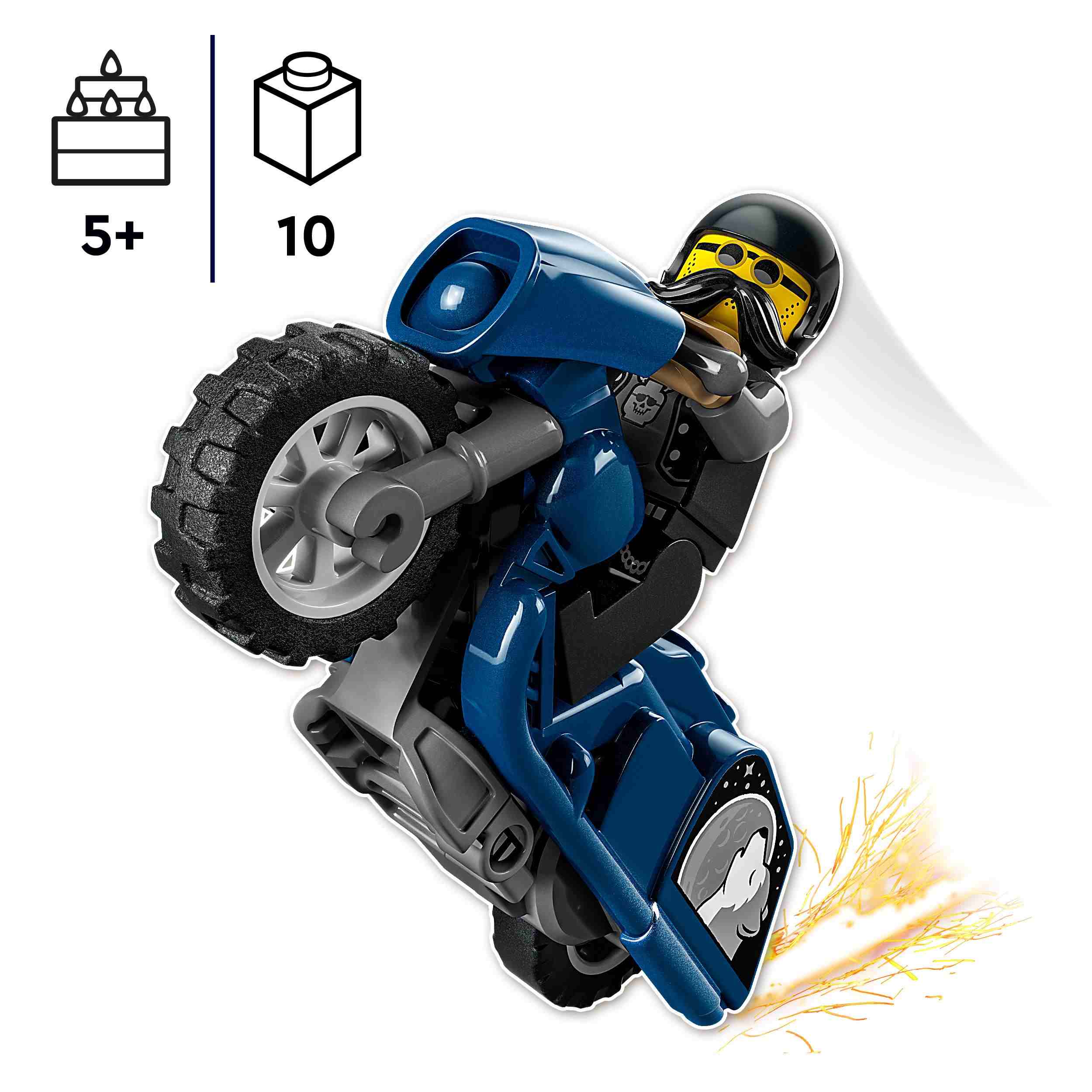 Lego city stuntz 60331 stunt bike da touring, moto giocattolo con minifigure, giochi per bambini dai 5 anni, idea regalo - LEGO CITY, LEGO CITY STUNTZ, Lego