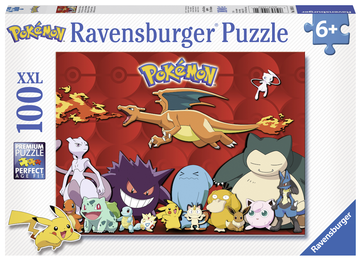 Ravensburger puzzle per bambini pokemon –  100 pezzi xxl - eta' raccomandata 6+ - POKEMON, RAVENSBURGER