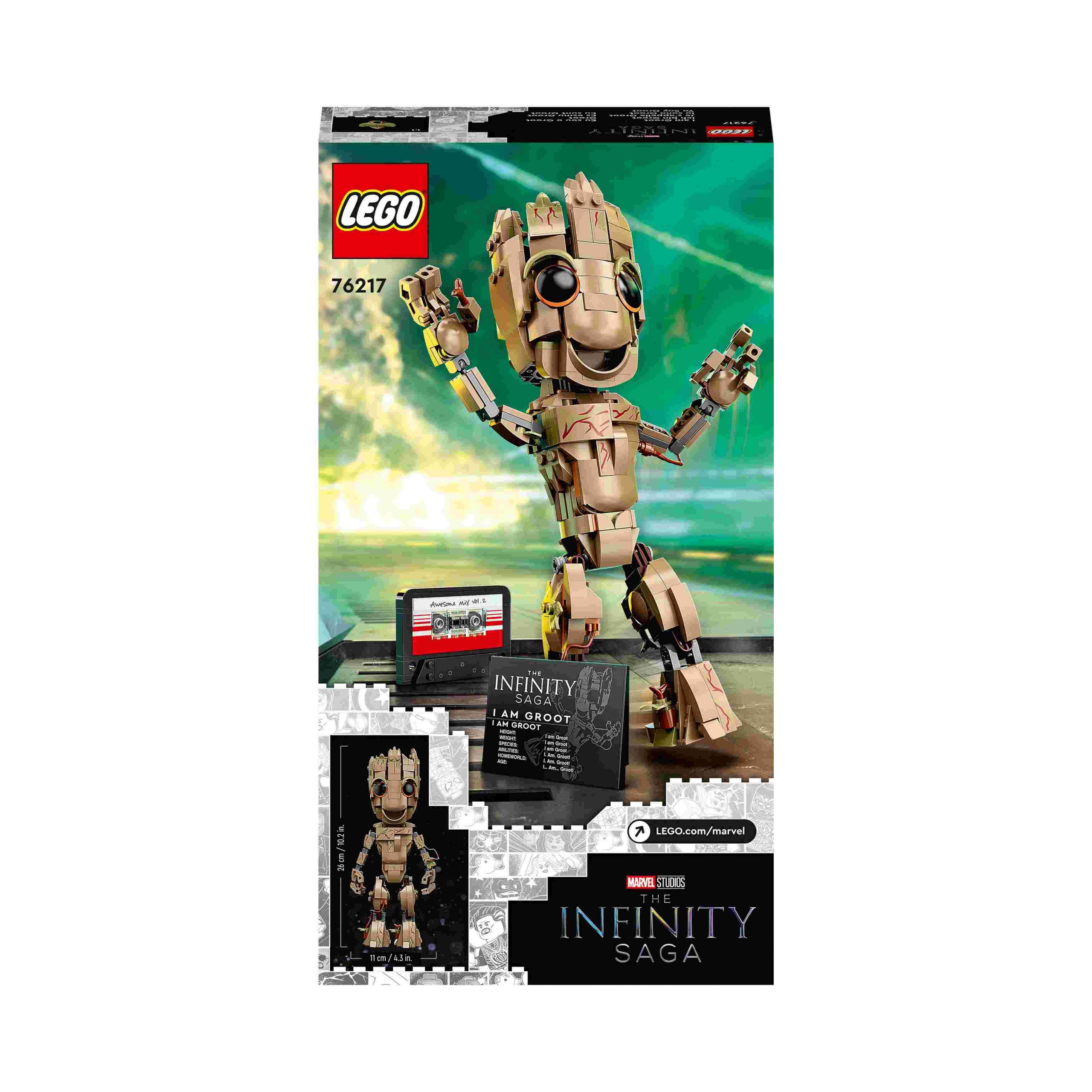 Lego marvel 76217 io sono groot, set costruzioni con modellino marvel dei guardiani della galassia, supereroe giocattolo - LEGO SUPER HEROES, Lego