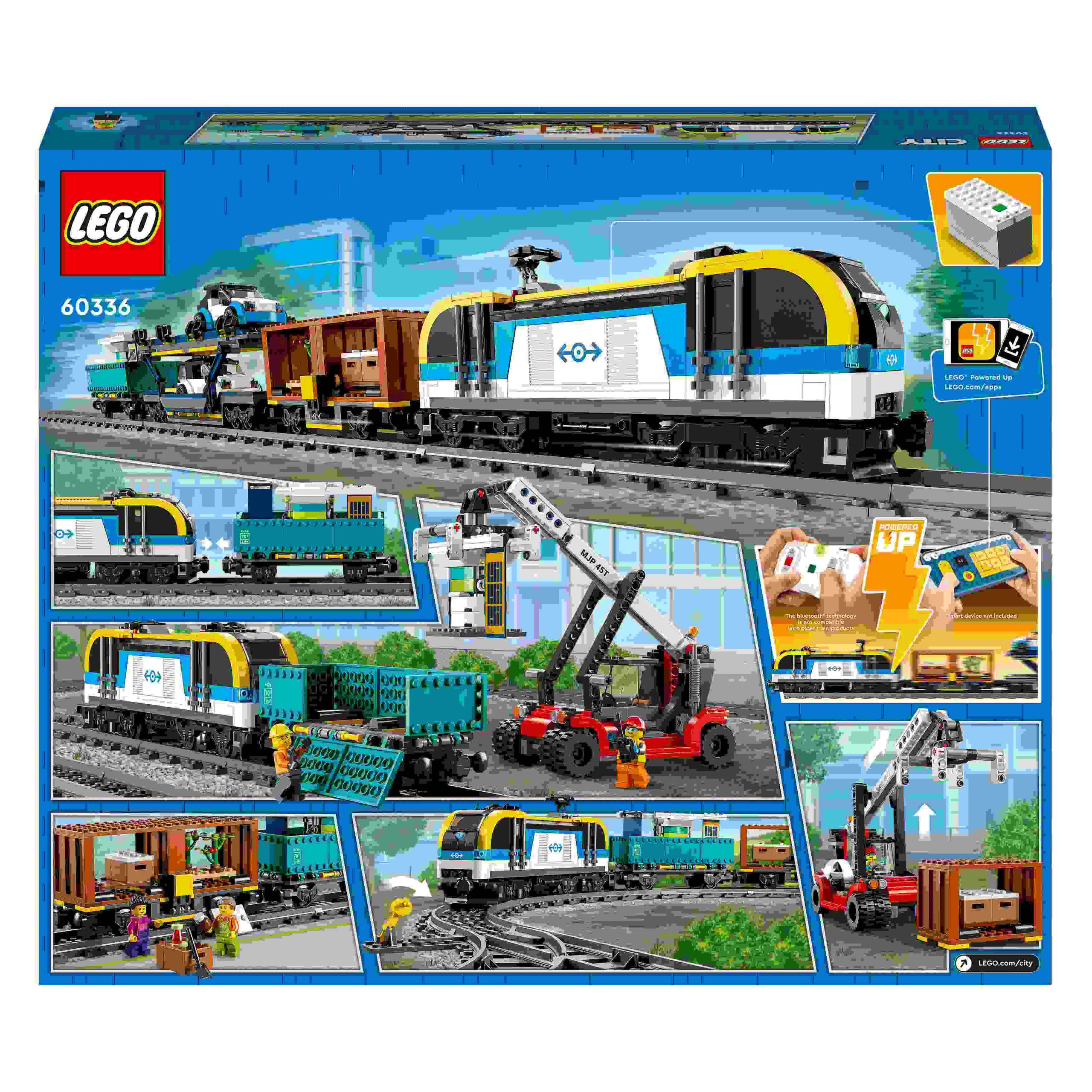 Lego city 60336 treno merci, locomotiva telecomandata con suoni e binari,  gru giocattolo, giochi per bambini dai 7 anni - Toys Center