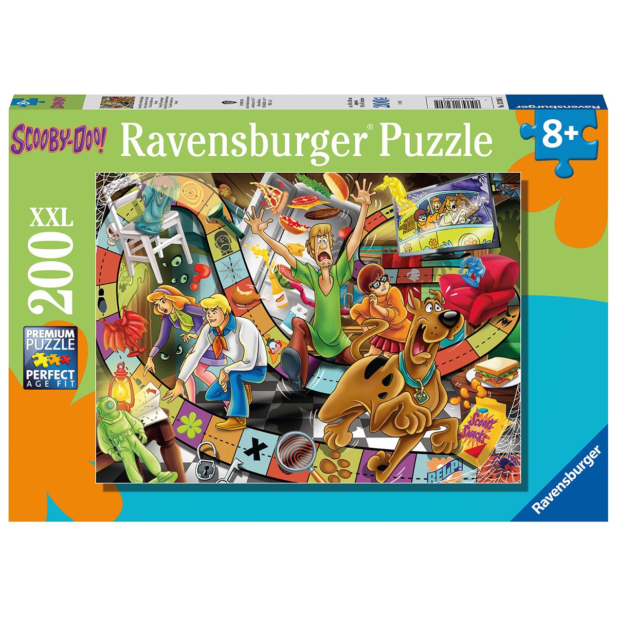 Ravensburger puzzle da 200 pezzi  - per bambini a partire da 8 anni – scooby-doo - dimensione 49x36 centimetri - RAVENSBURGER, SCOOBY DOO