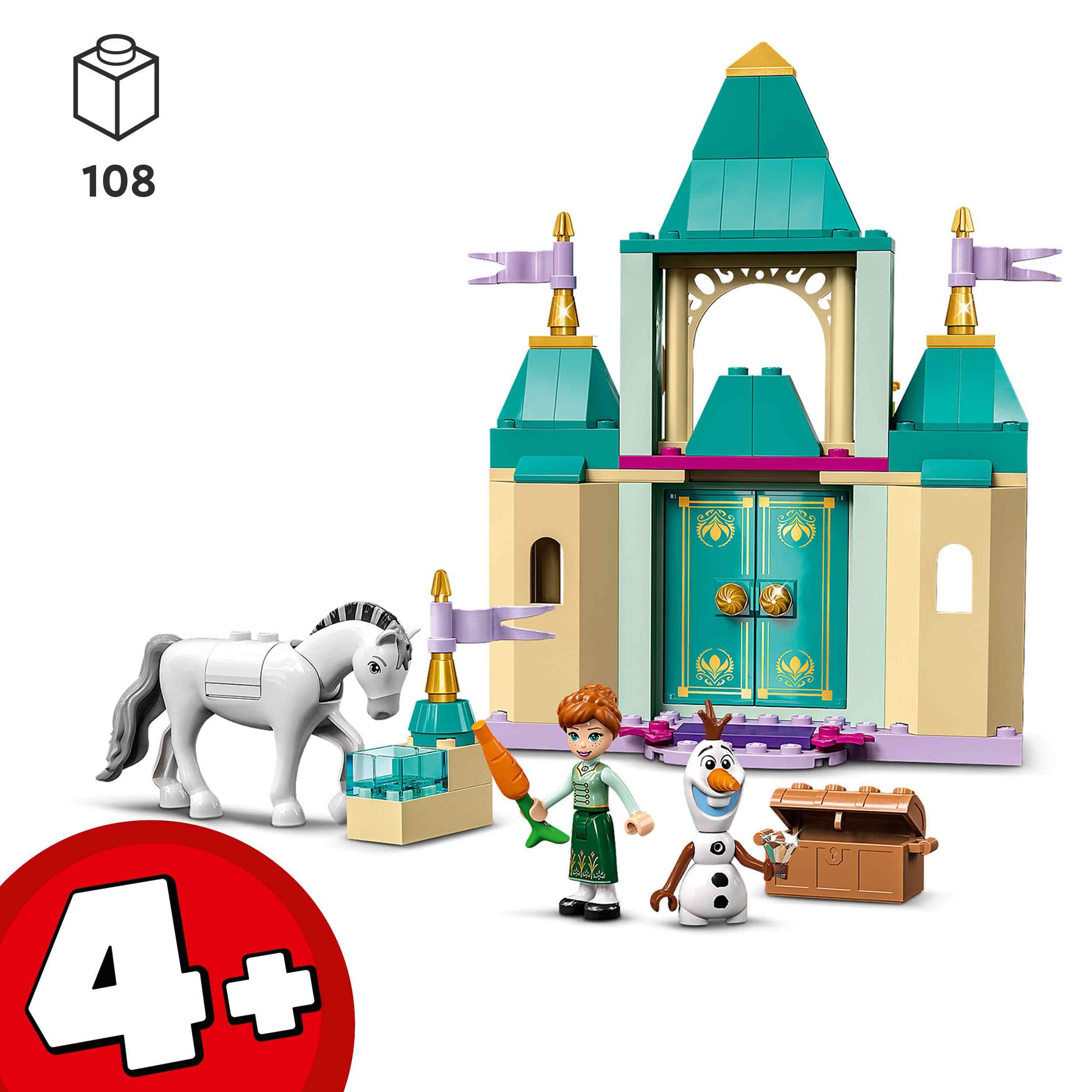 Lego principessa disney 43204 divertimento al castello di anna e olaf, con  personaggi frozen, giochi per bambini dai 4 anni - Toys Center