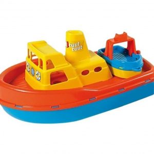 Barca galleggiante. gioco spiaggia con piccola barca. 2 in 1 - CREA MANIA