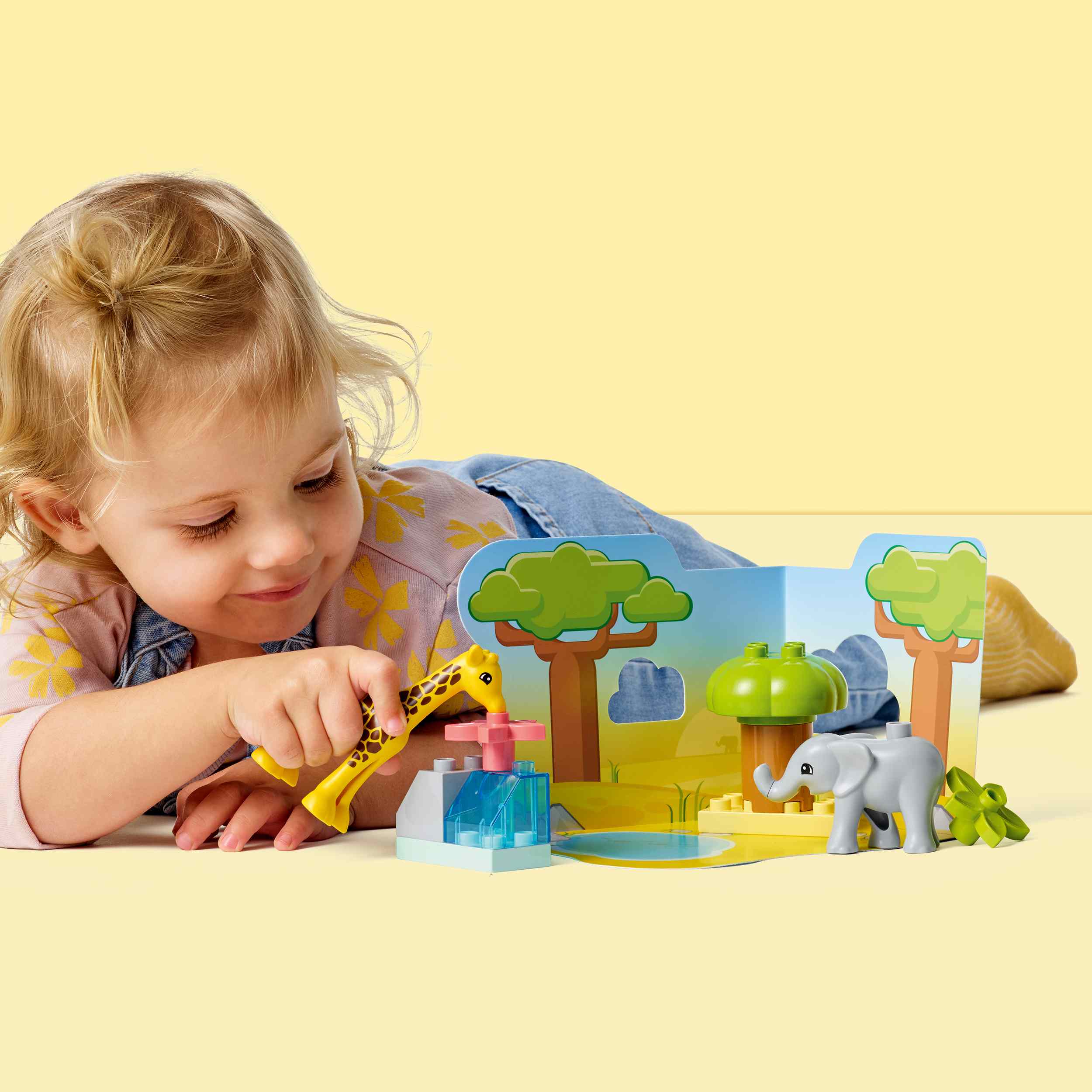 Lego duplo 10971 animali dell’africa, giochi educativi per bambini dai 2 anni con elefante giocattolo e tappetino da gioco - LEGO DUPLO, Lego