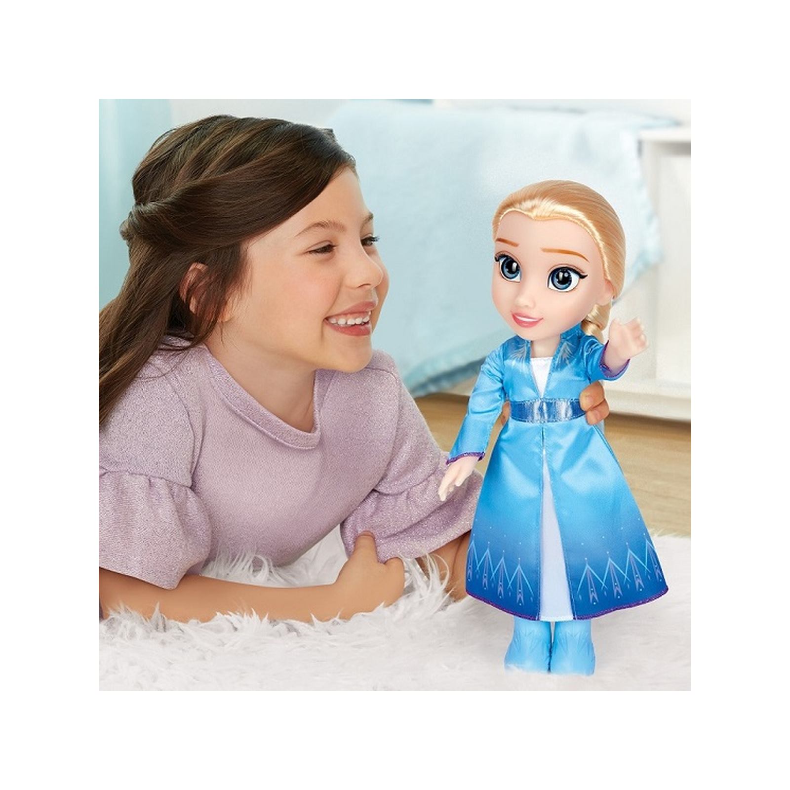 Frozen 2 bambola elsa adventure 38 cm. con abito e scarpette e occhi scintillanti - DISNEY PRINCESS, Frozen