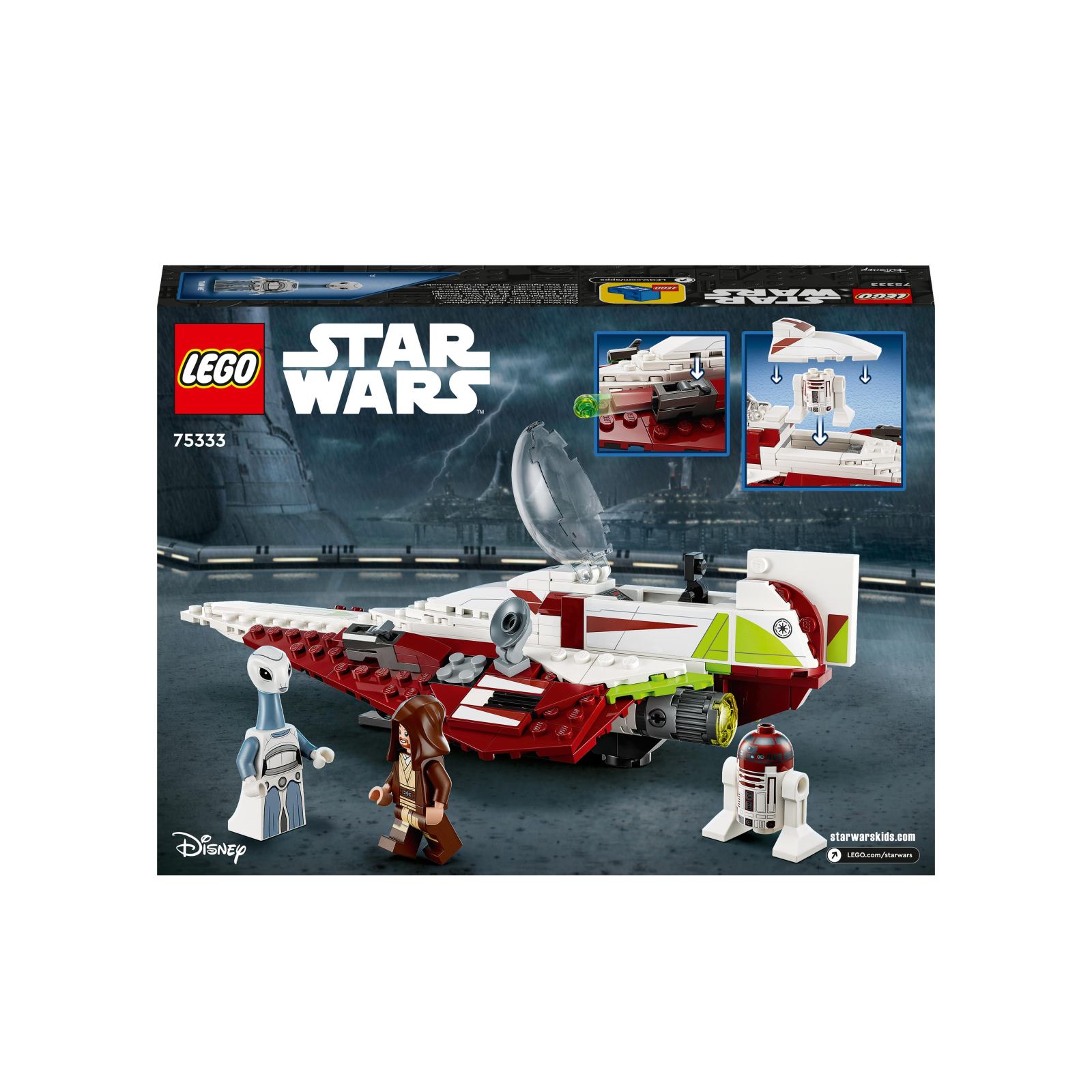 Lego star wars 75333 jedi starfighter di obi-wan kenobi, set l'attacco dei cloni con droide e minifigure taun we, spada laser - LEGO® Star Wars™, Star Wars