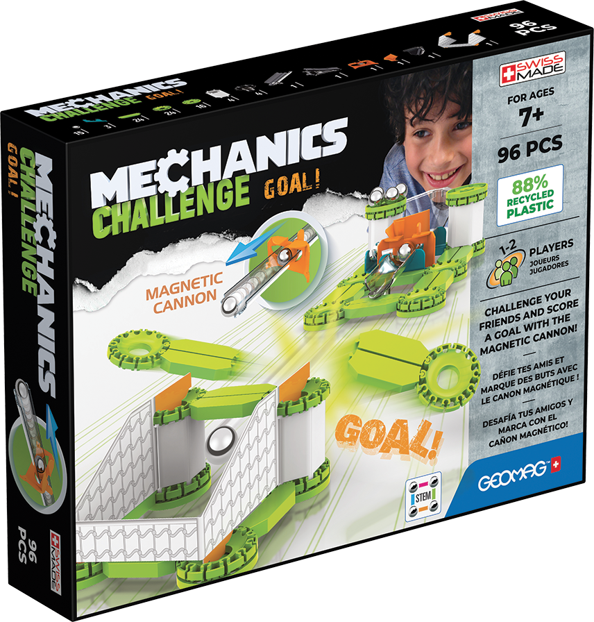 Geomag mechanics recycled challenge goal! 96 pieces - Geomag