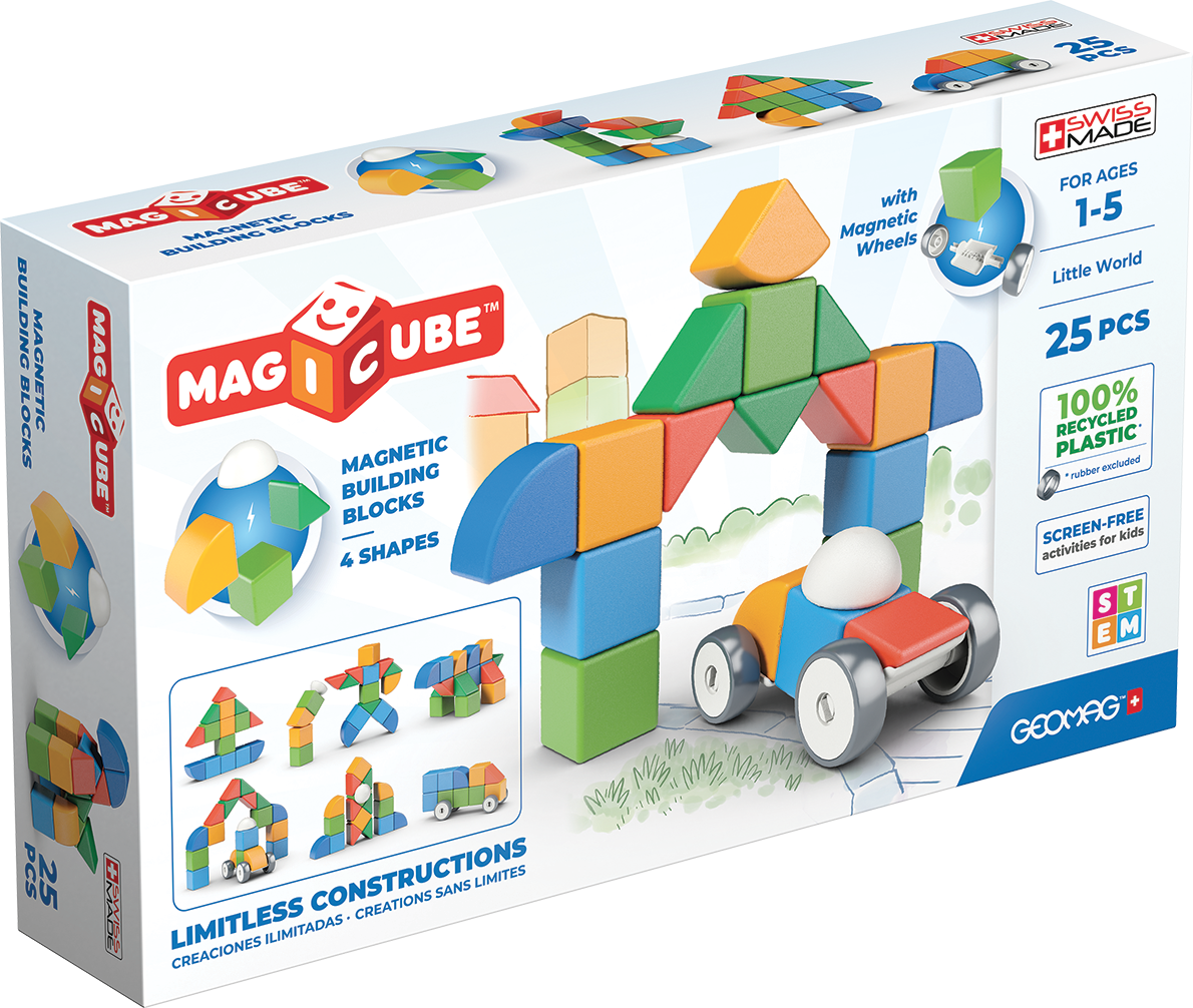 Geomag magicube shapes recycled little world 25 pcs - Geomag