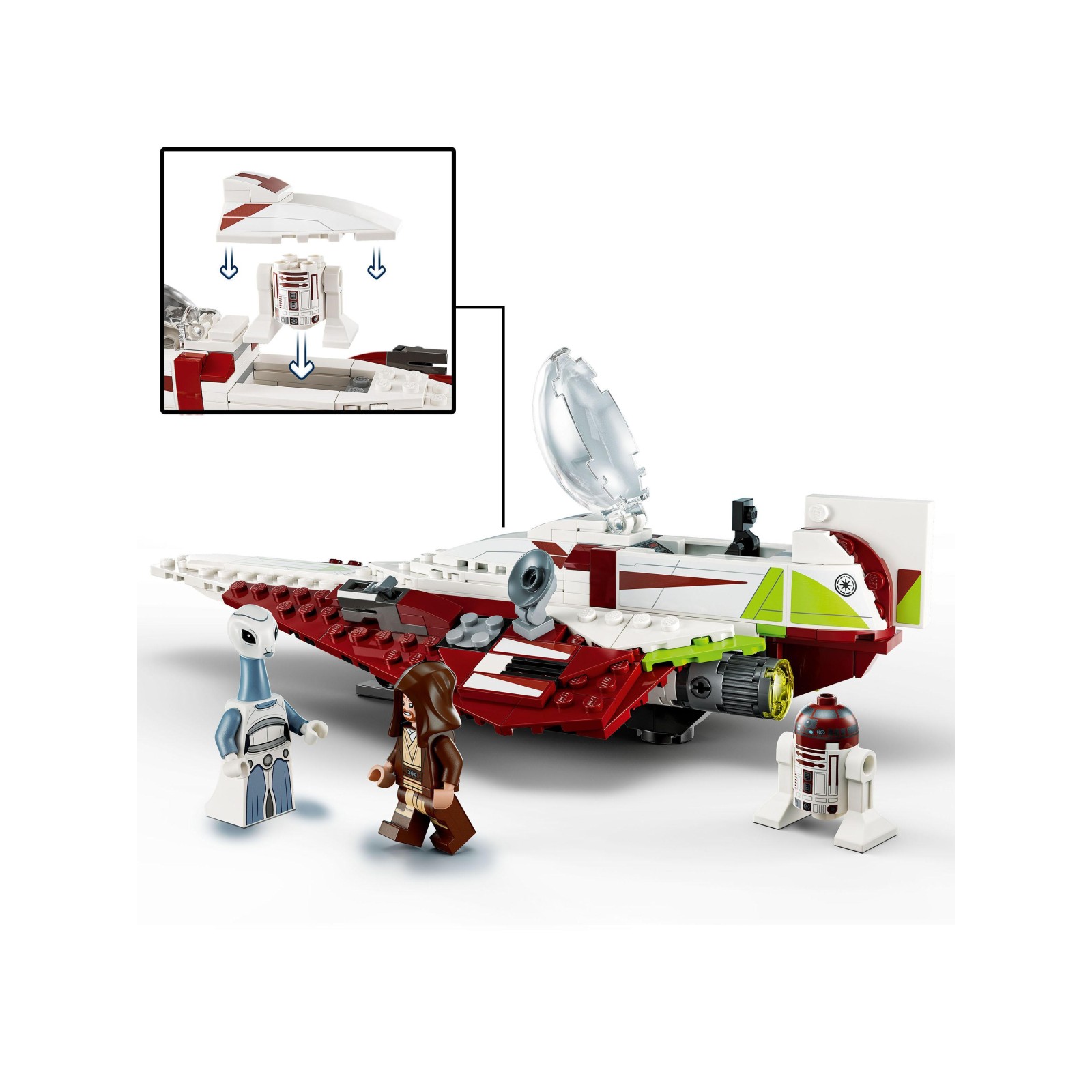 Lego star wars 75333 jedi starfighter di obi-wan kenobi, set l'attacco dei cloni con droide e minifigure taun we, spada laser - LEGO® Star Wars™, Star Wars