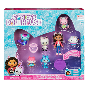 Gabby's dollhouse |confezione deluxe con gabby e gattini | 7 personaggi di gabby |giochi gabby's dollhouse per bambini dai 3 anni in su - GABBY'S DOLLHOUSE