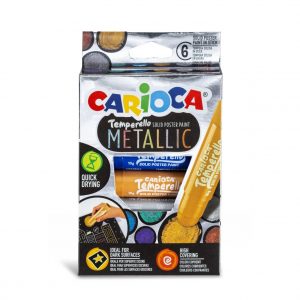 Carioca temperello metallic scatola da 6 pezzi, adatto ai bambini a partire da +3 anni, codice articolo 42674 - 