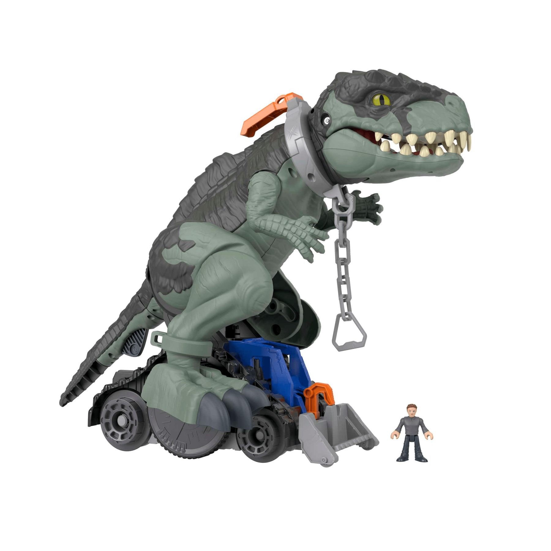 Imaginext jurassic world mega dino passi ruggenti, dinosauro giocattolo da 40,6 cm con luci, suoni e azione per bambini in età prescolare dai 3 anni in su - Jurassic World