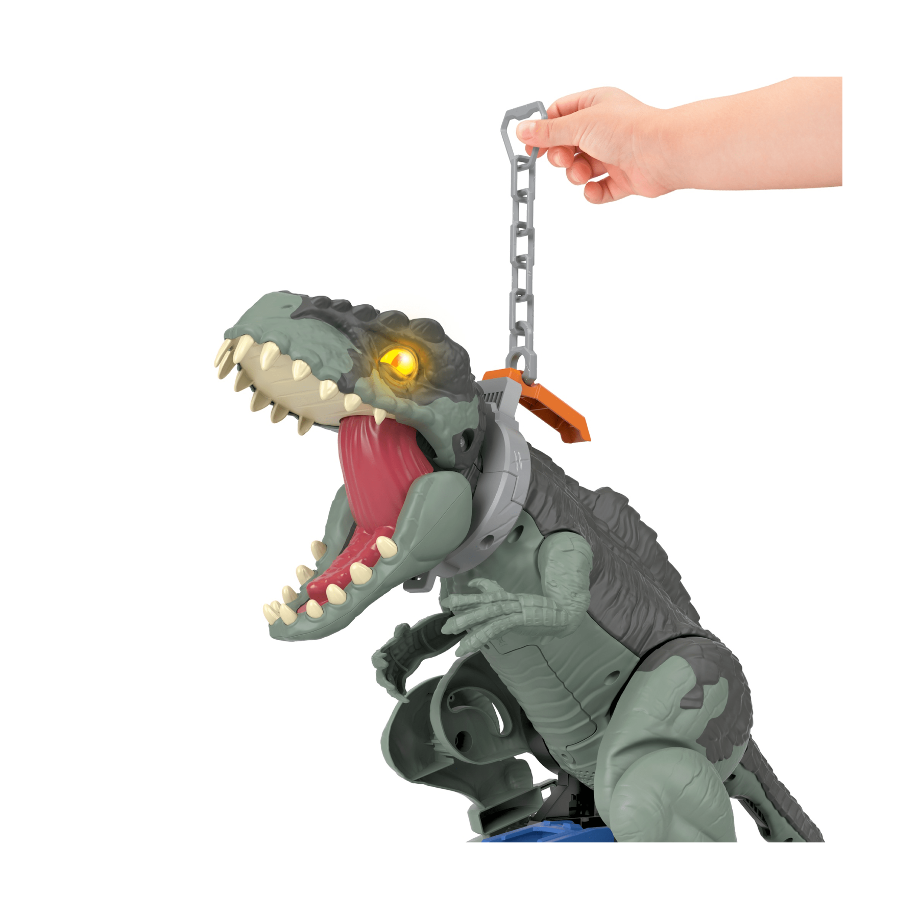 Imaginext jurassic world mega dino passi ruggenti, dinosauro giocattolo da 40,6 cm con luci, suoni e azione per bambini in età prescolare dai 3 anni in su - Jurassic World