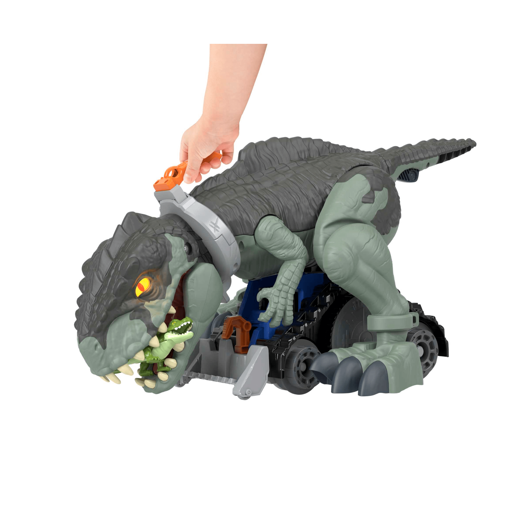 Imaginext jurassic world mega dino passi ruggenti, dinosauro giocattolo da 40,6 cm con luci, suoni e azione per bambini in età prescolare dai 3 anni in su - Jurassic World