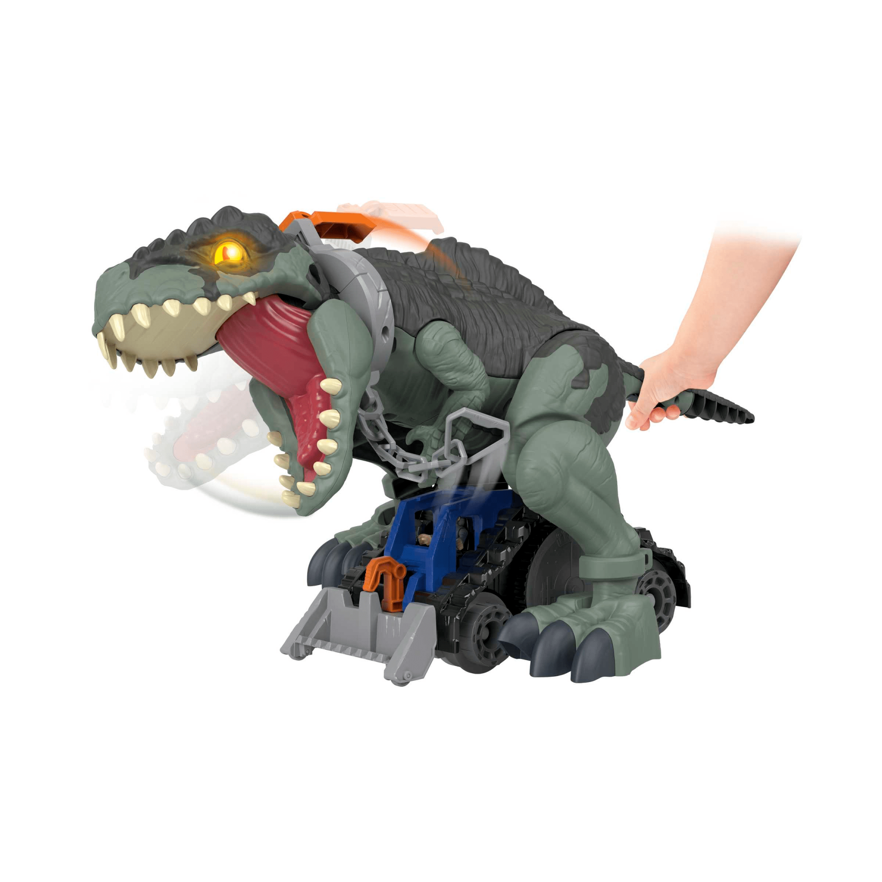 Imaginext jurassic world mega dino passi ruggenti, dinosauro giocattolo da 40,6 cm con luci, suoni e azione per bambini in età prescolare dai 3 anni in su - Jurassic World