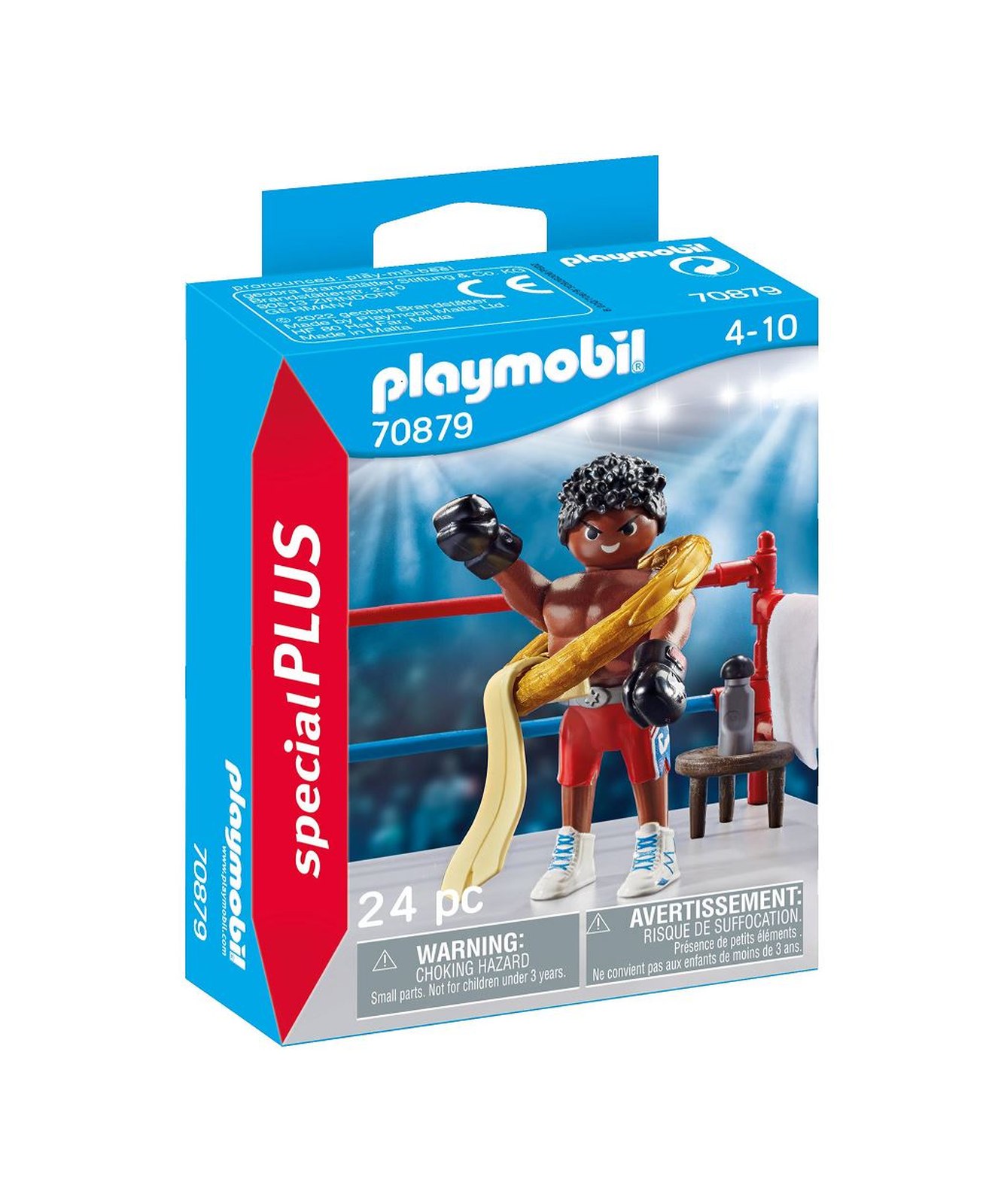 Playmobil special plus 70879 - campione di boxe, età 4-10 anni, totale pezzi 24 - Playmobil