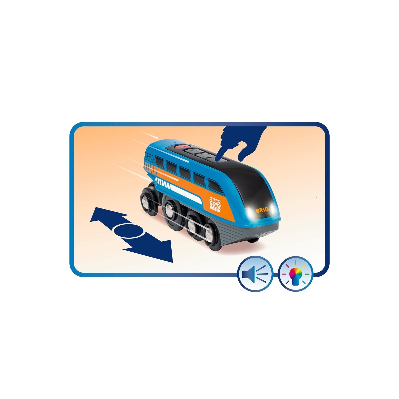 Brio set ferrovia circolare con binari con tunnel azione smart tech sound, set da 14 pezzi, età consigliata +3 - BRIO
