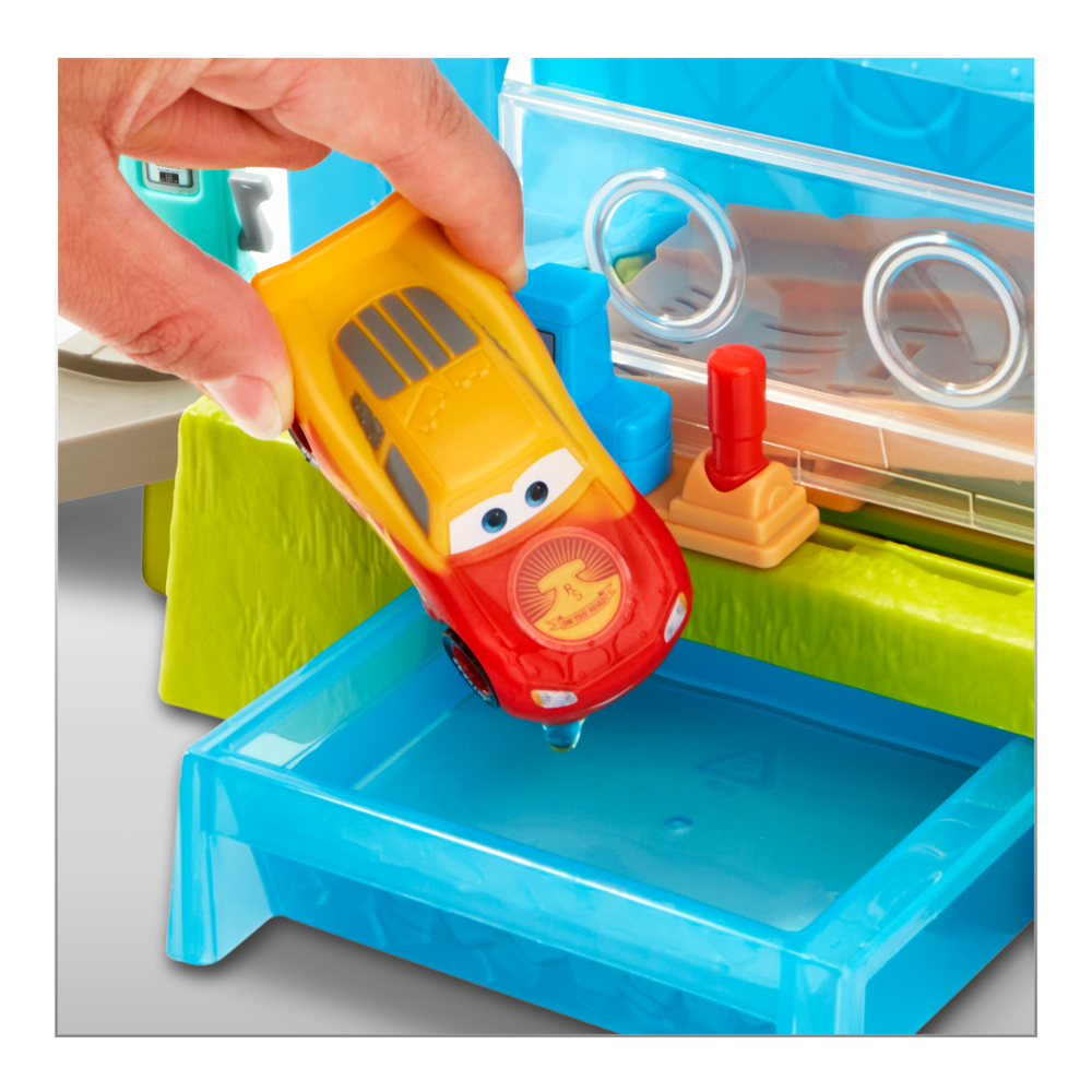 Cars disney pixar - auto sottomarino playset per lavaggio, con macchinina saetta mcqueen che cambia colore con l'acqua; giocattolo per bambini​​​ 4+ anni - Cars