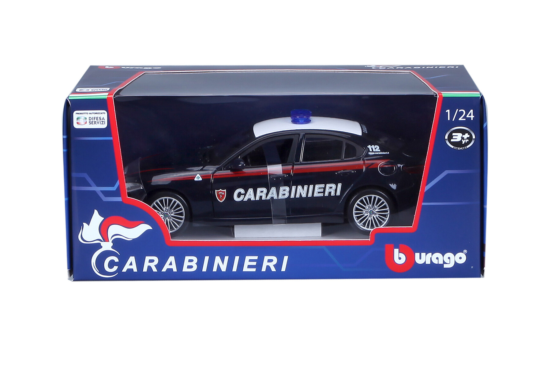 Auto bburago alfa romeo con licenza ufficiale carabinieri in scala 1/24 - BBURAGO
