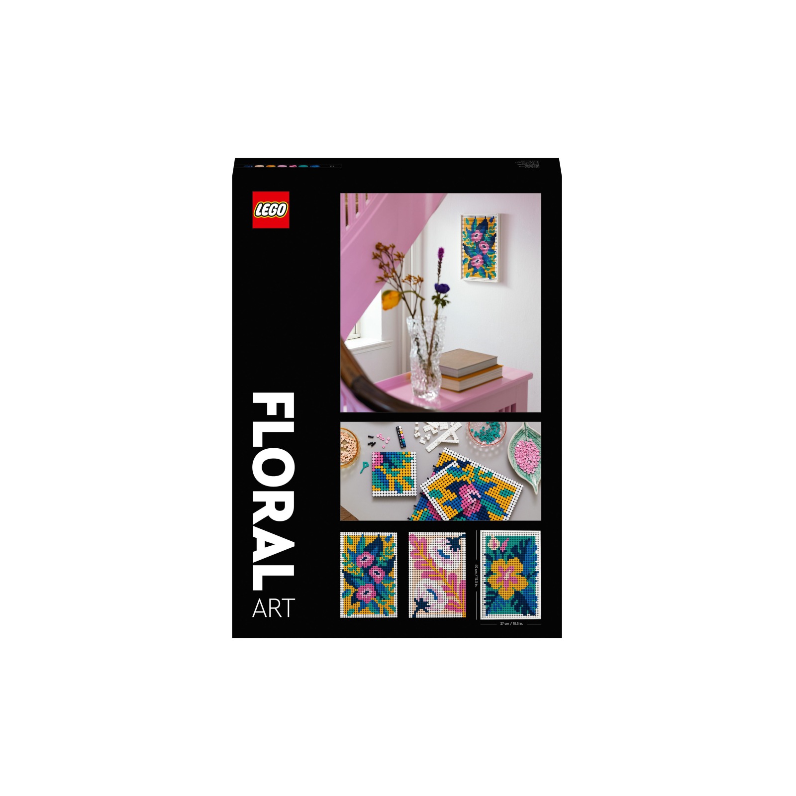 Lego art 31207 motivi floreali, set decorazioni murali 3 in 1, attività di artigianato fai da te, hobby creativo di botanica - LEGO Art