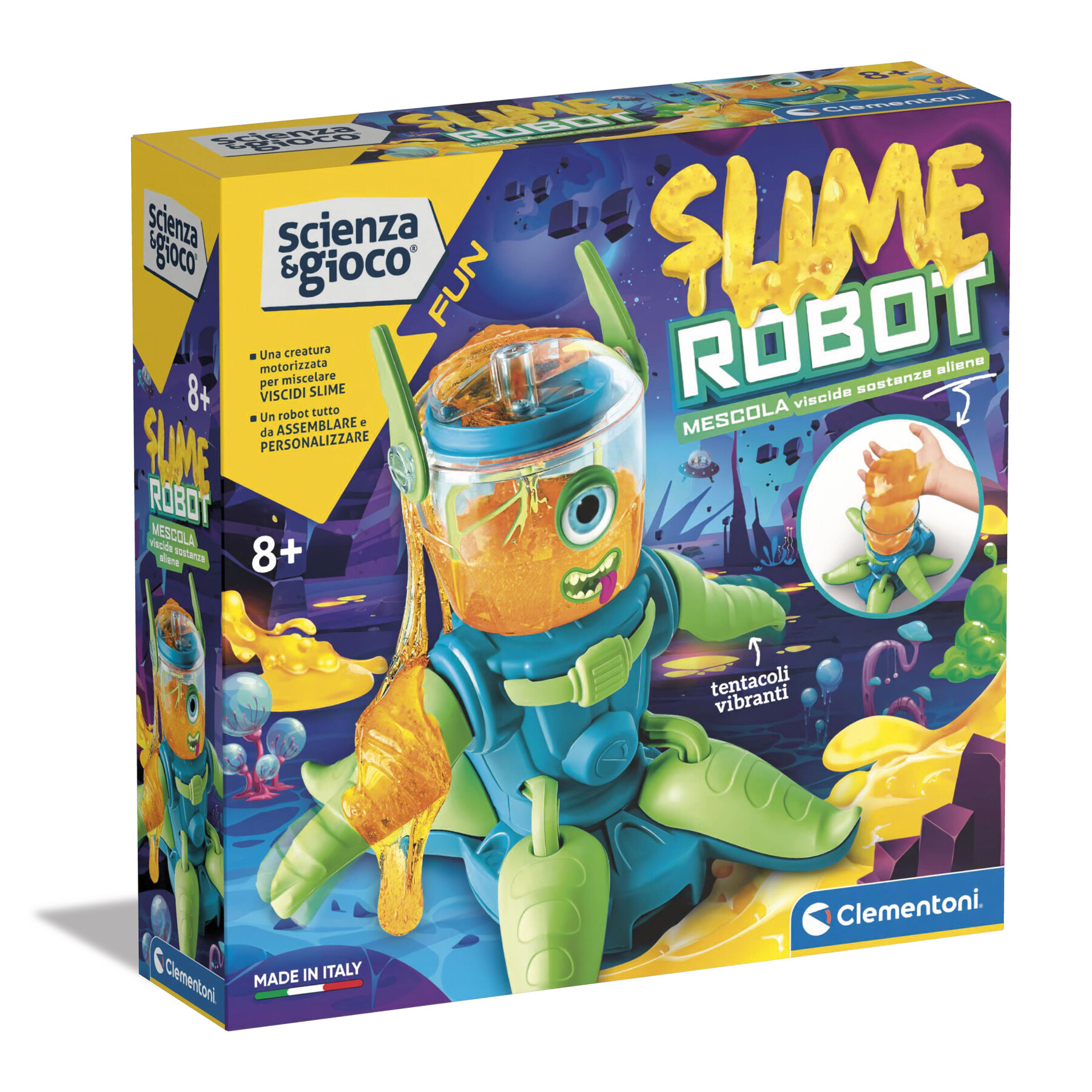 Clementoni - 19273 - scienza e gioco fun - slime robot - Scienza e Gioco