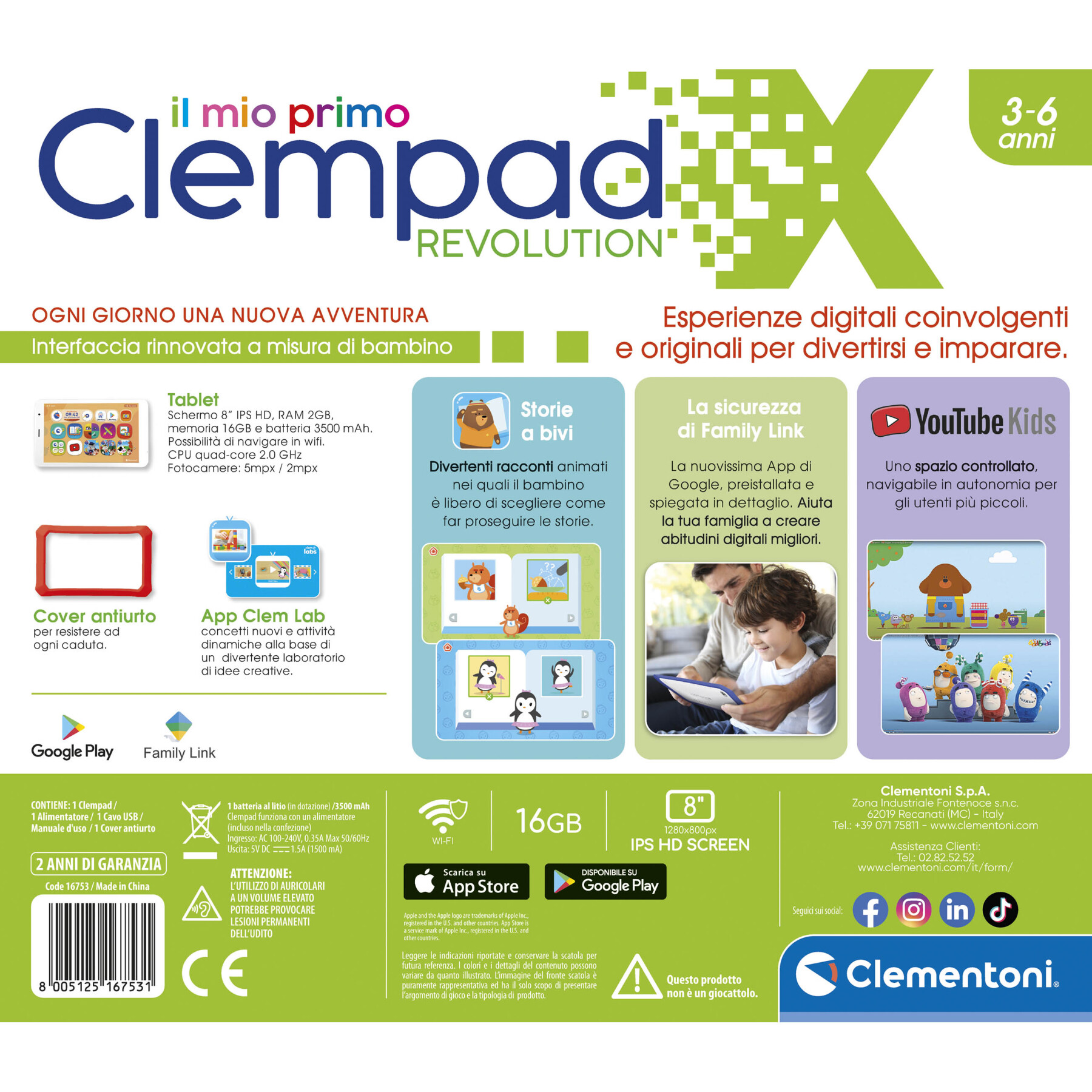 Clementoni - il mio primo clempad revolution, tablet per bambini