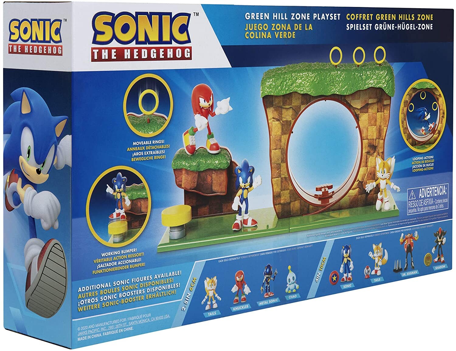 SONIC - GREEN HILL ZONE PLAYSET - Toys Center