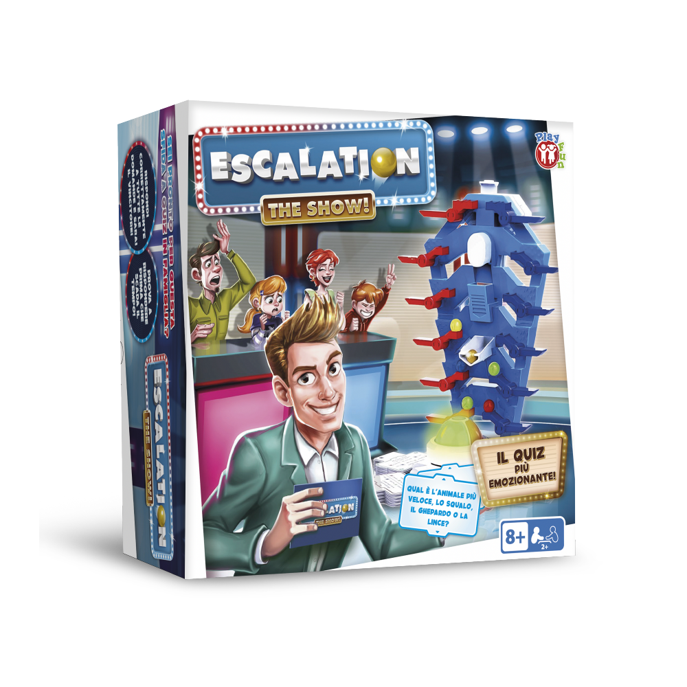 Play fun escalation the show | gioco strategico da tavolo e carte per bambini e bambine +8 anni - minimo 2 giocatori - PLAYFUN