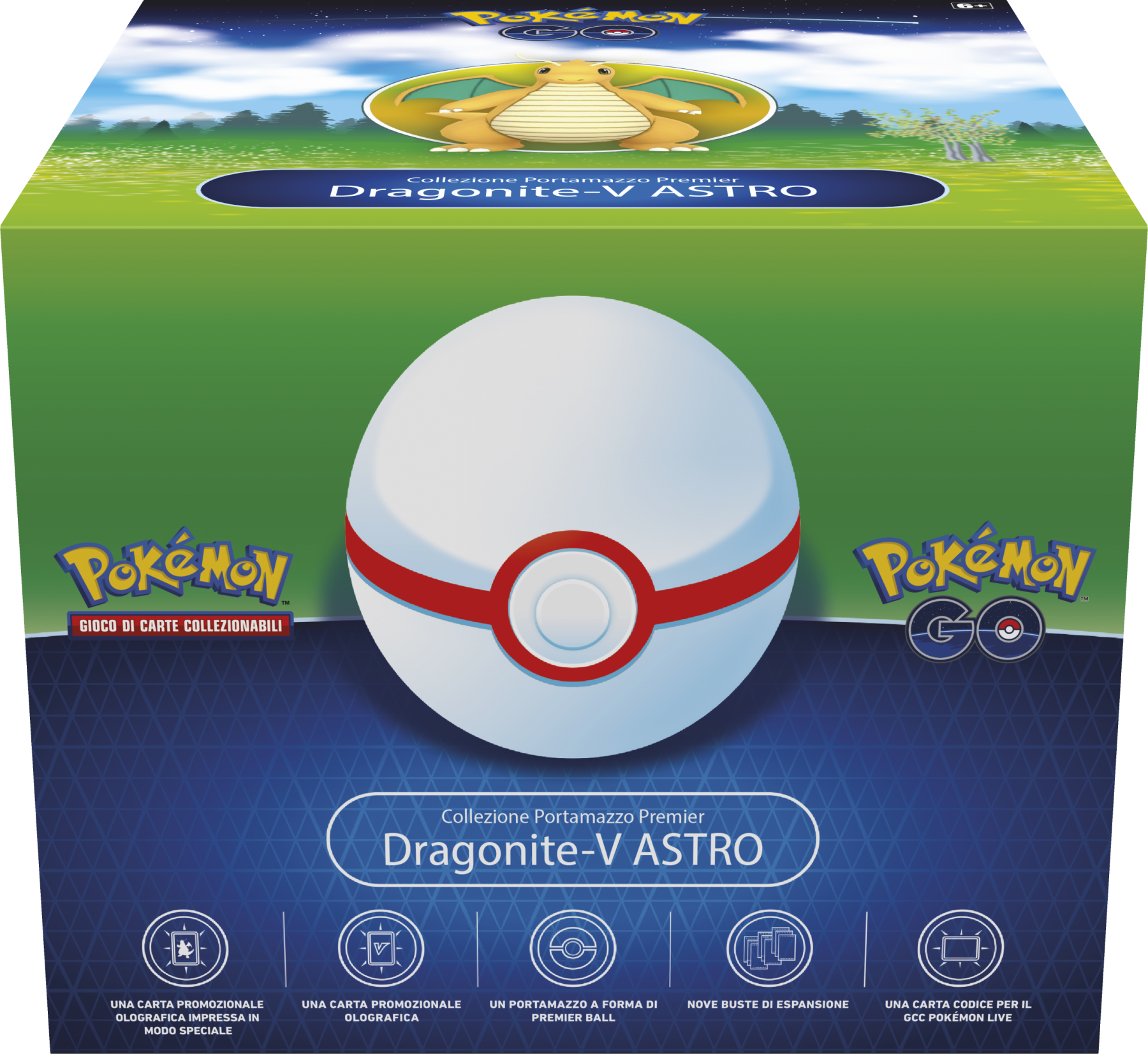 Pokemon 10.5 pokemon go collezione portamazzo premier dragonite- v astro - POKEMON