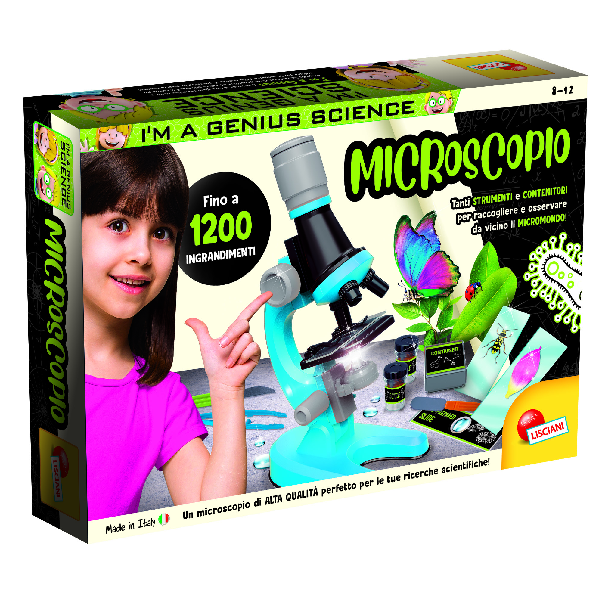 3304 Kit Per Microscopio Per Bambini 1200x Giocattoli Scientifici in  Ingradamento Per Bambini Microscopio Giocattolo Educativo Per il Microscopio
