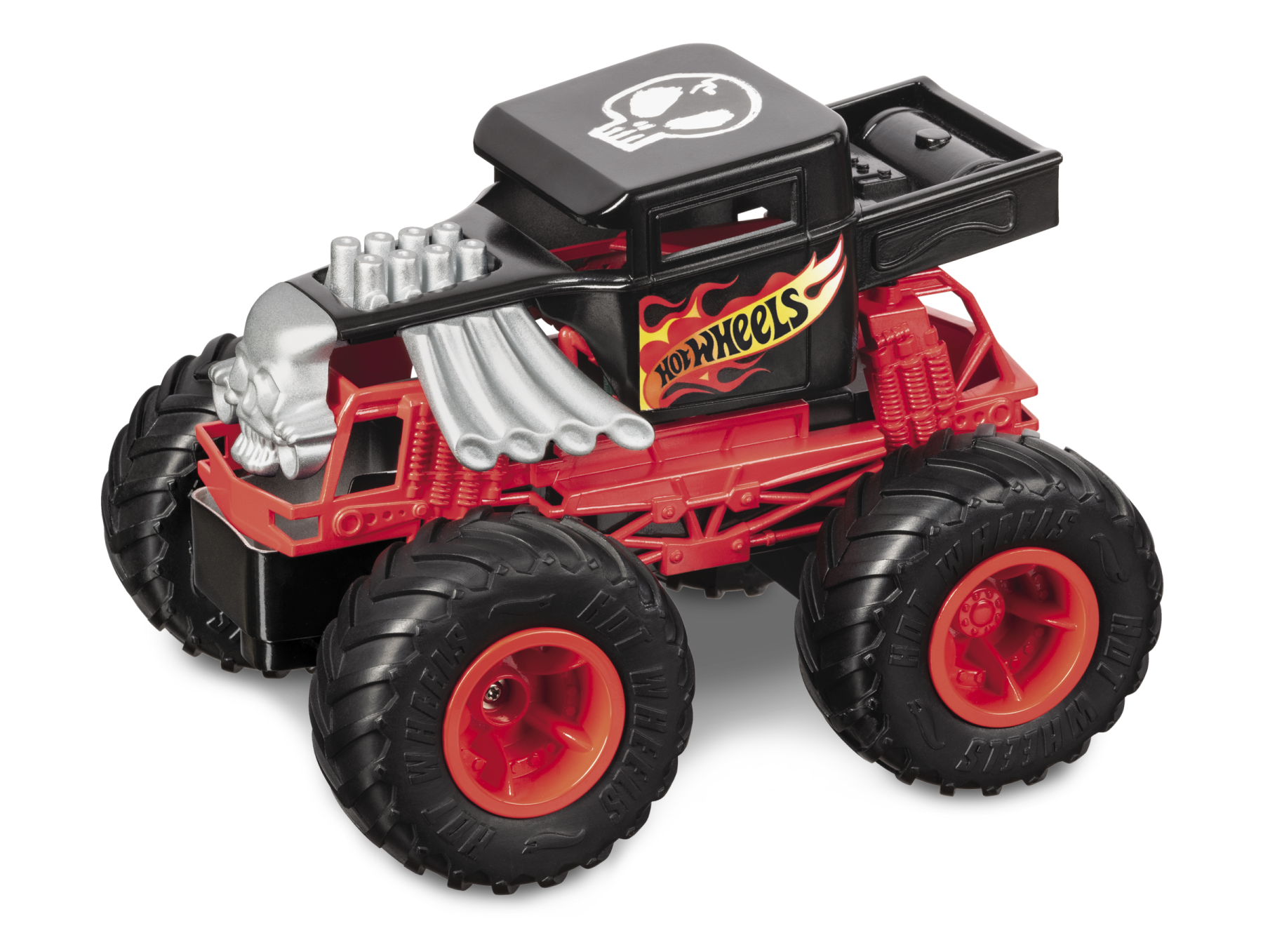 63679 motors monster trucks bone shaker-macchina telecomandata per bambini 2.4 ghz rosso/nero-63679 - Hot Wheels
