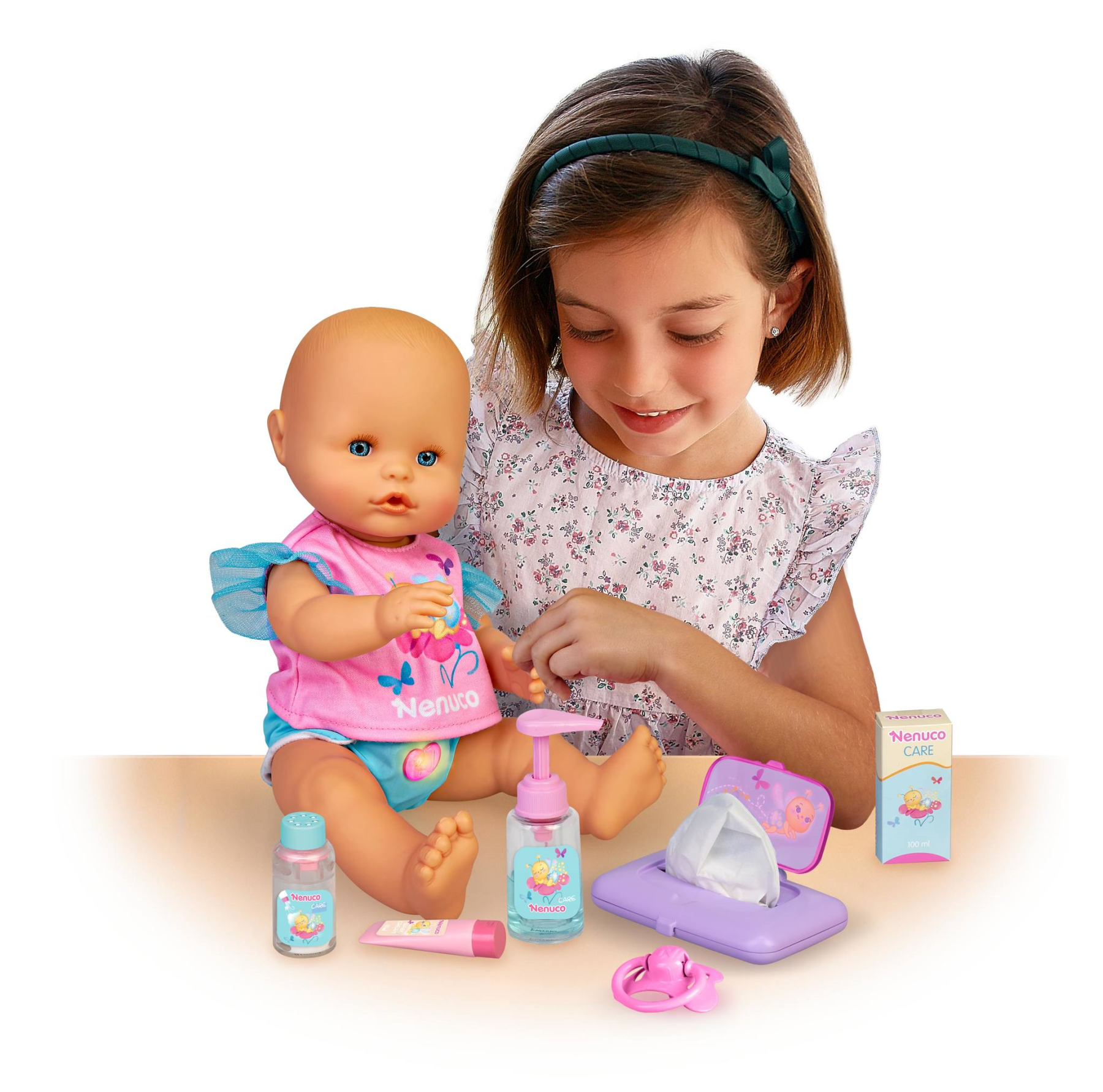 Nenuco pannolino magico, bambola 35 cm con pannolino con luci, inclusi accessori. - NENUCO