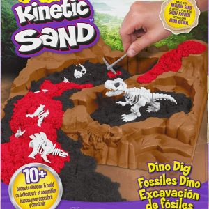 Kinetic sand, dino dig playset con 10 ossa di dinosauri nasclste - KINETIC SAND