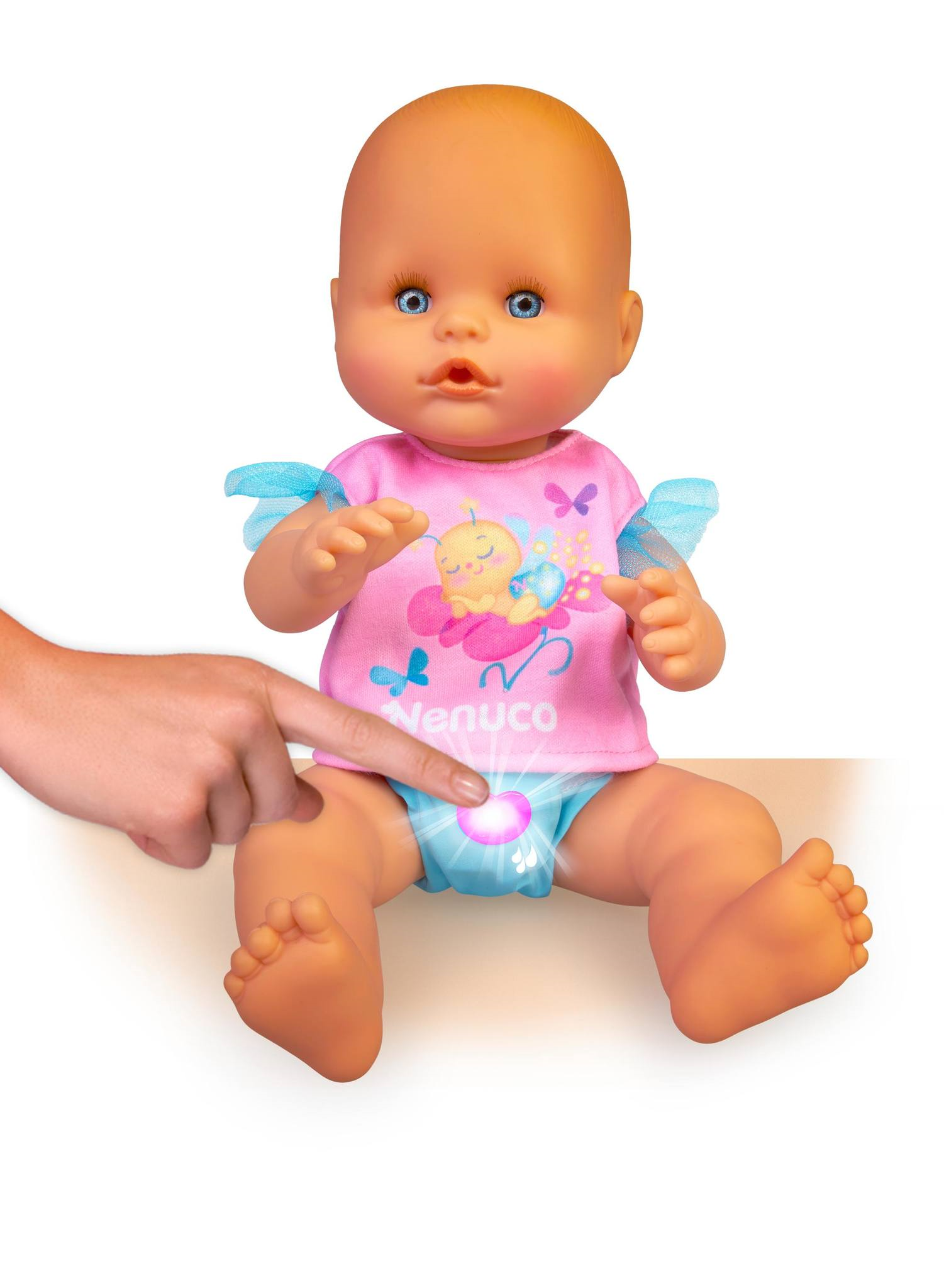 Nenuco pannolino magico, bambola 35 cm con pannolino con luci, inclusi accessori. - NENUCO