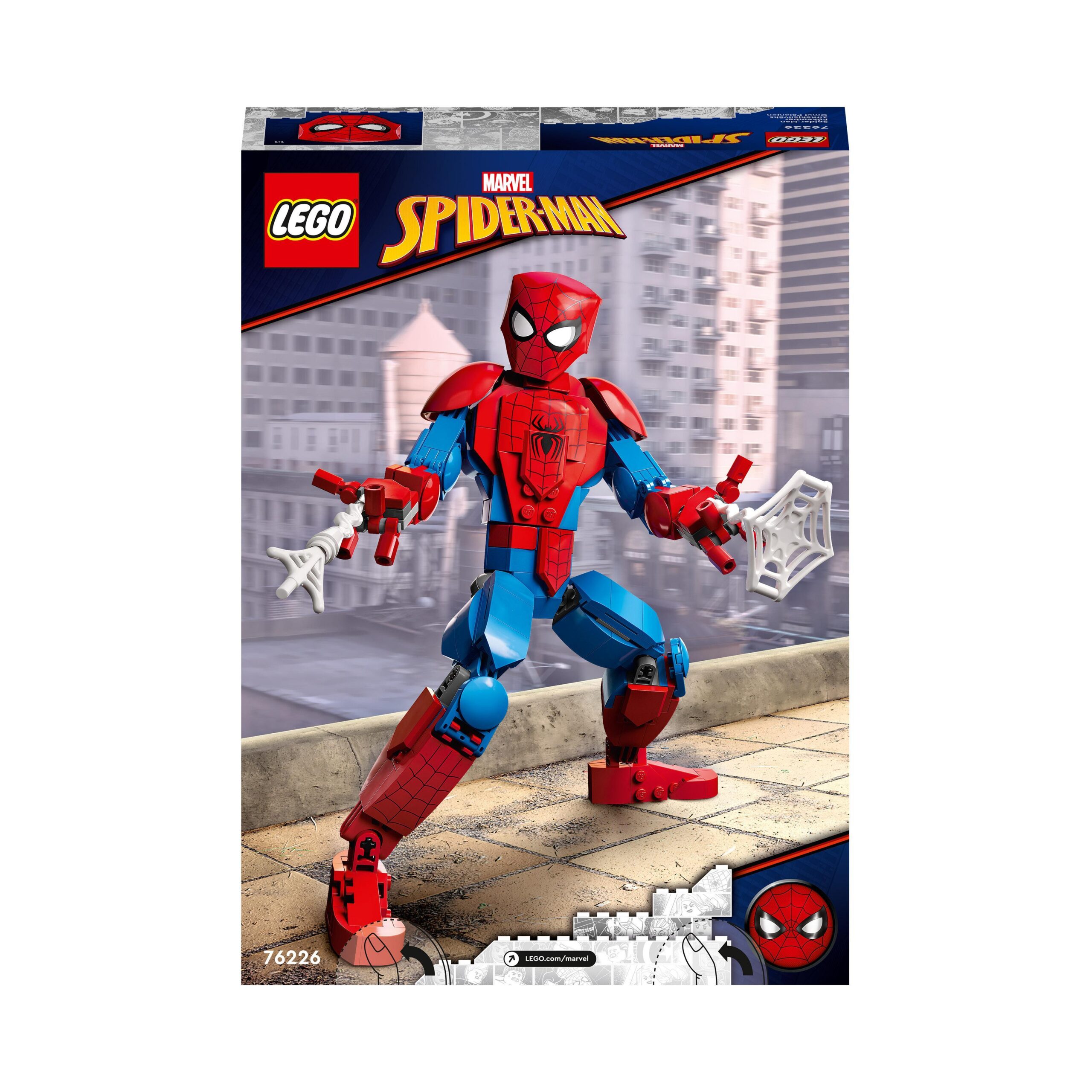 Lego marvel 76226 personaggio di spider-man, set action figure snodabile da collezione, film supereroi, giochi per bambini - LEGO SUPER HEROES