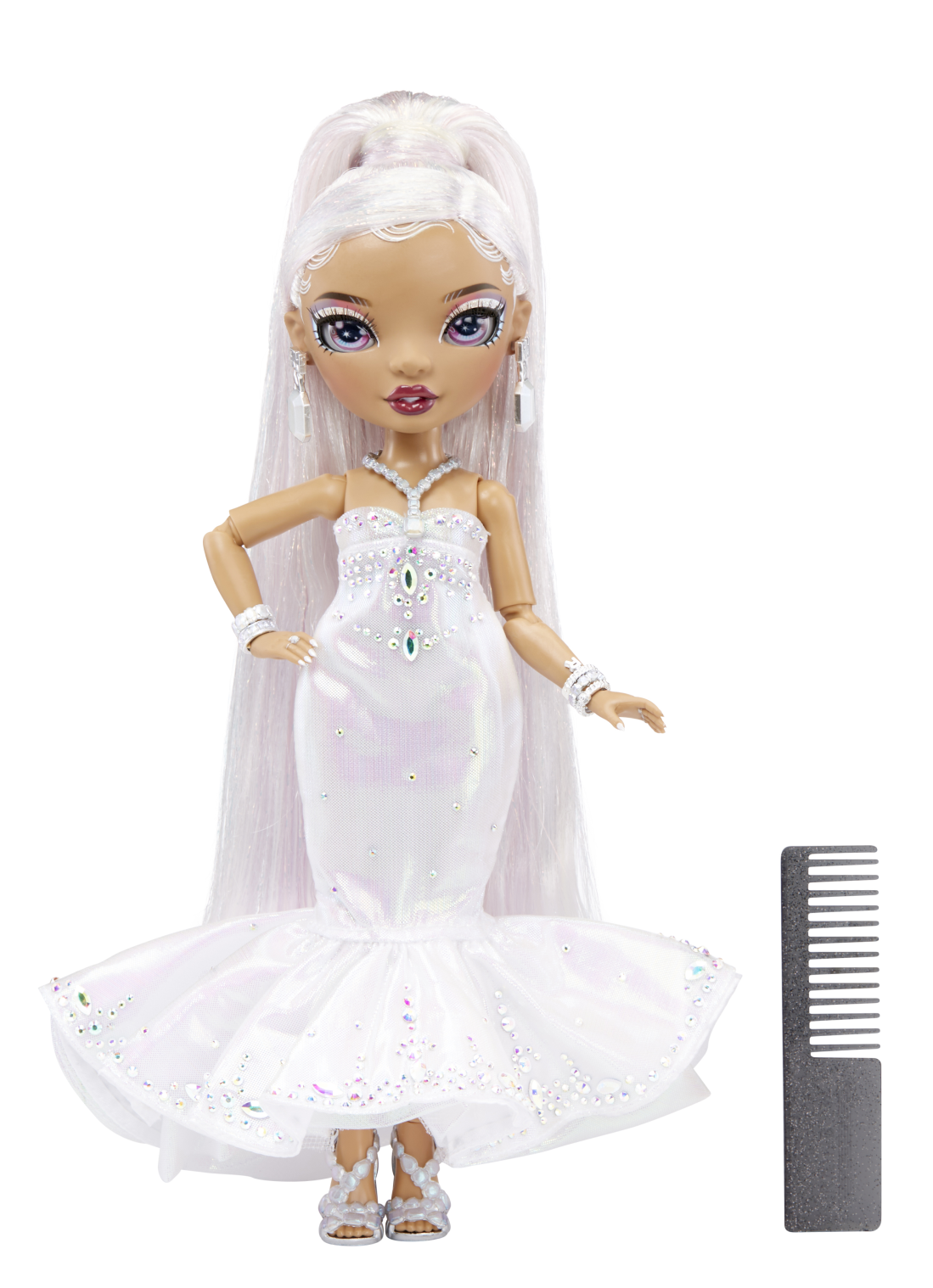 Rainbow high mainstream edition doll – bambola da collezione in edizione limitata con prezioso vestito e brillanti orecchini, braccialetto e collana - Rainbow High