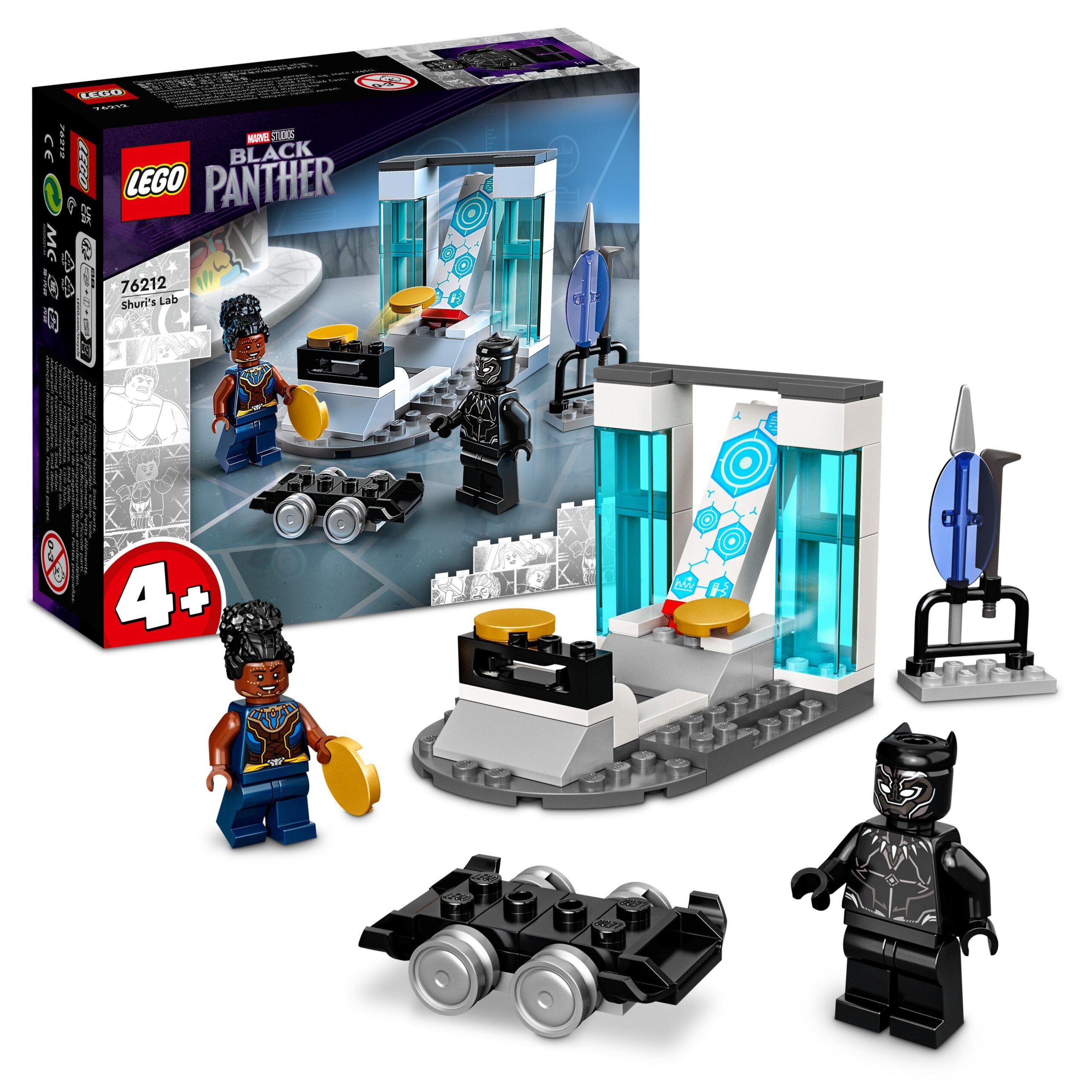 Lego marvel 76212 il laboratorio di shuri, con black panther supereroe, giochi per bambini e bambine dai 4 anni, idee regalo - Avengers, Lego, Spiderman